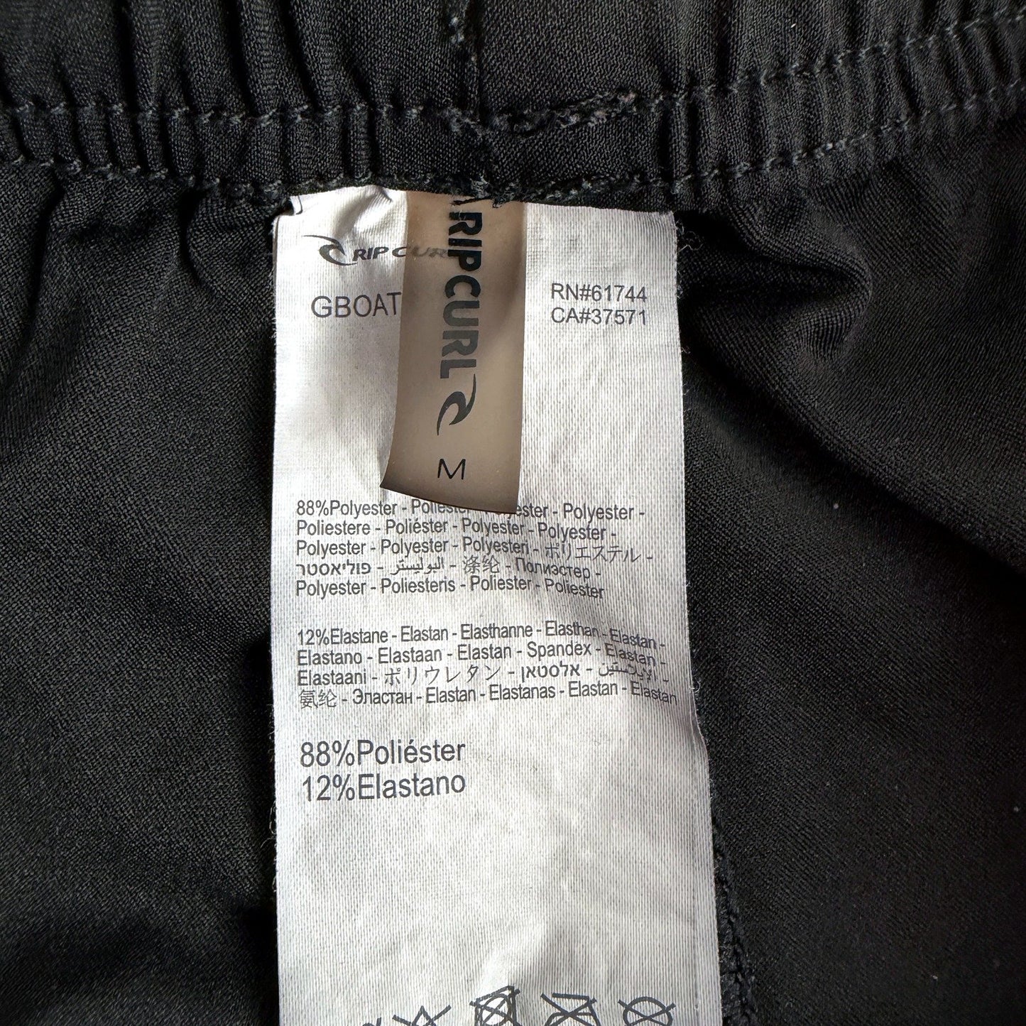 Ripcurl Womens Black Lightweight Swim Shorts for Beach & Pool, Size M