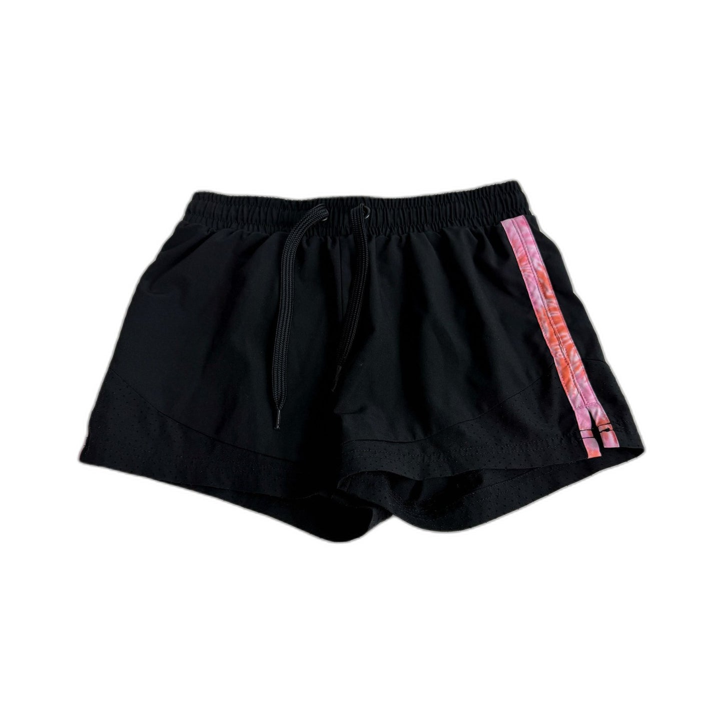 Fila Girls Black with Pink/Orange Tie-Dye Accents Athletic Shorts Size 9