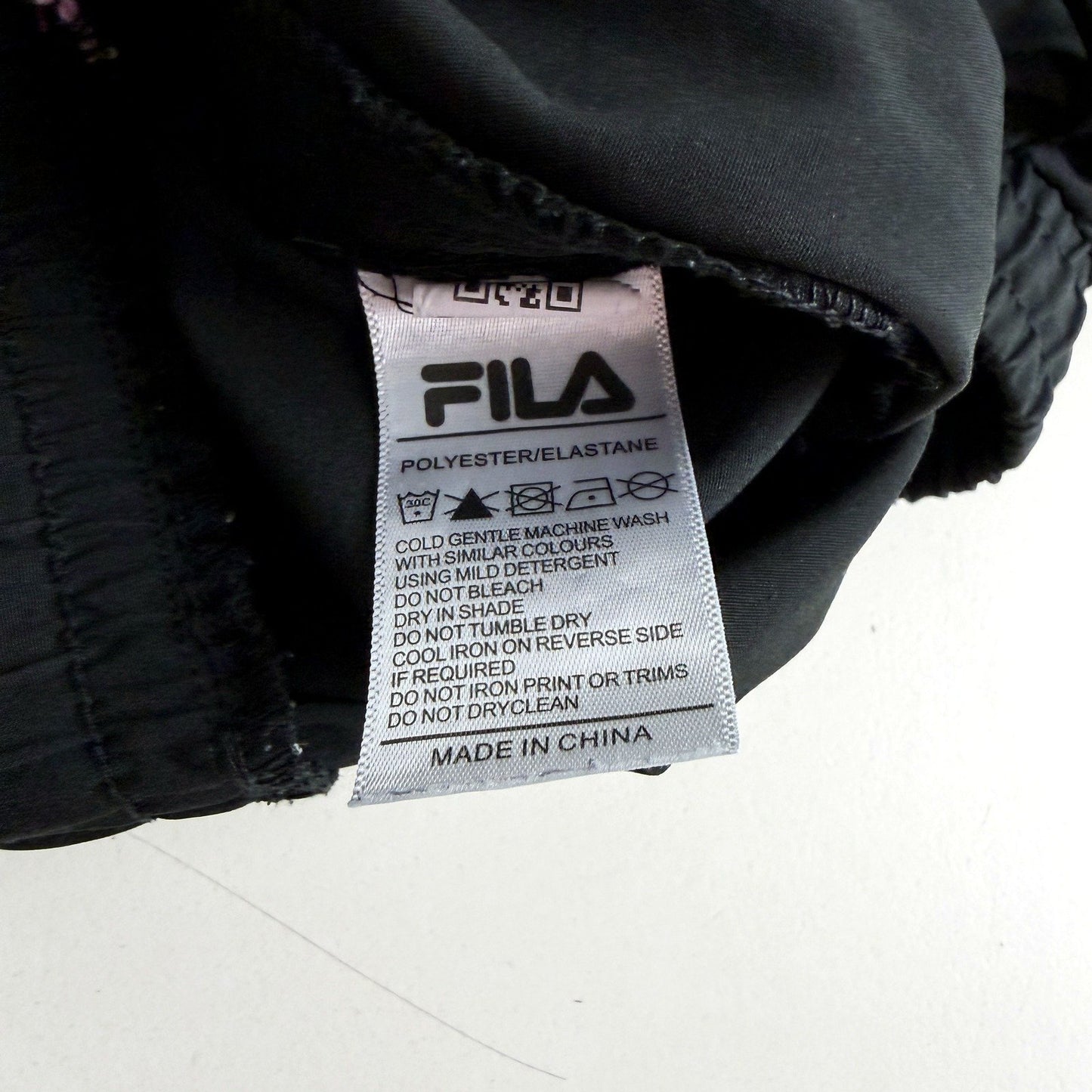 Fila Girls Black with Pink/Orange Tie-Dye Accents Athletic Shorts Size 9