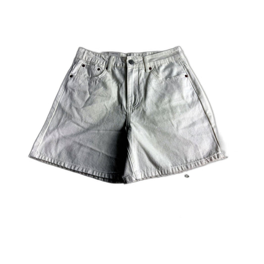Subtitled Womens Mid Length Recycled Cotton Shorts in White, Size 26 NEW