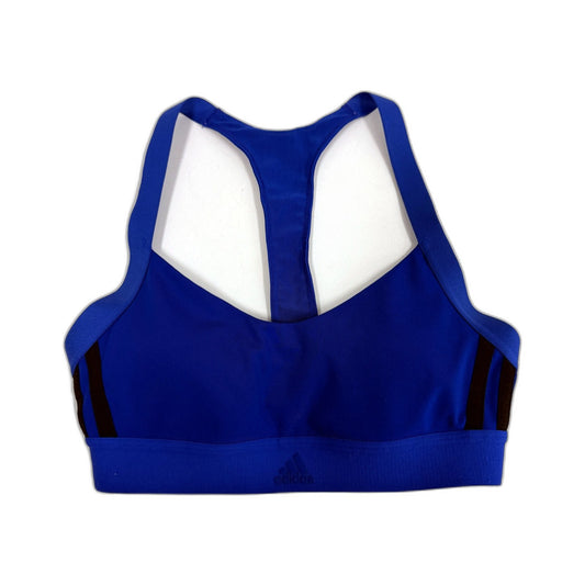 adidas Womens Blue Padded Sports Bra for Athletic Workout XS Size