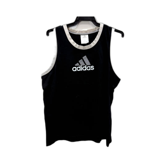 adidas Mens Comfortable Cotton Pullover Sweatshirt in Black, Size M