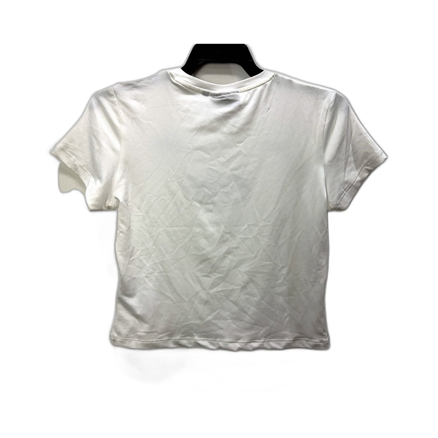 Neon Hart Womens Crop Track Slinky T-Shirt Soft Comfortable White Size M NEW