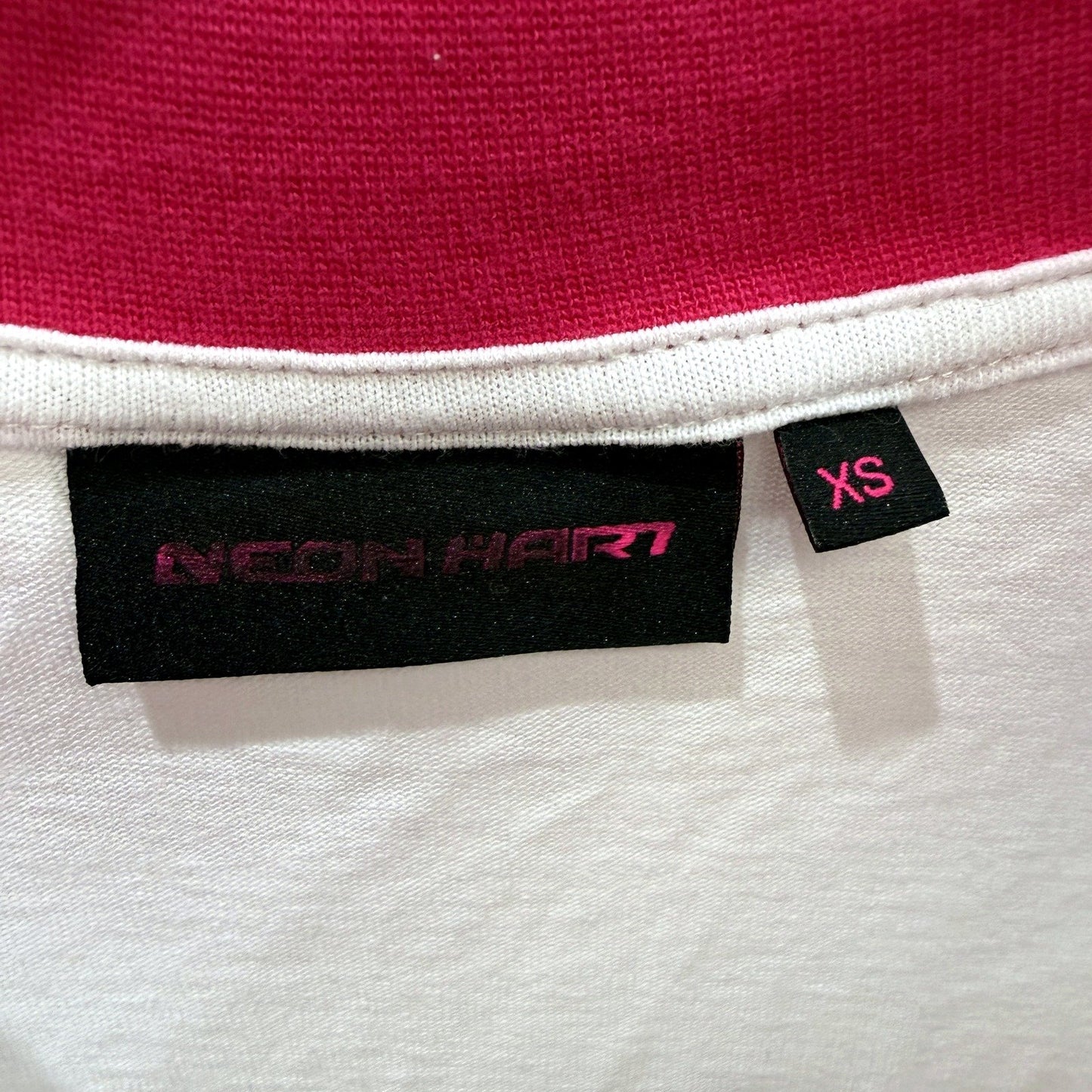 Neon Hart Womens Racing LS Shirt Graphic Tee Flame Print Athletic Size XS NEW