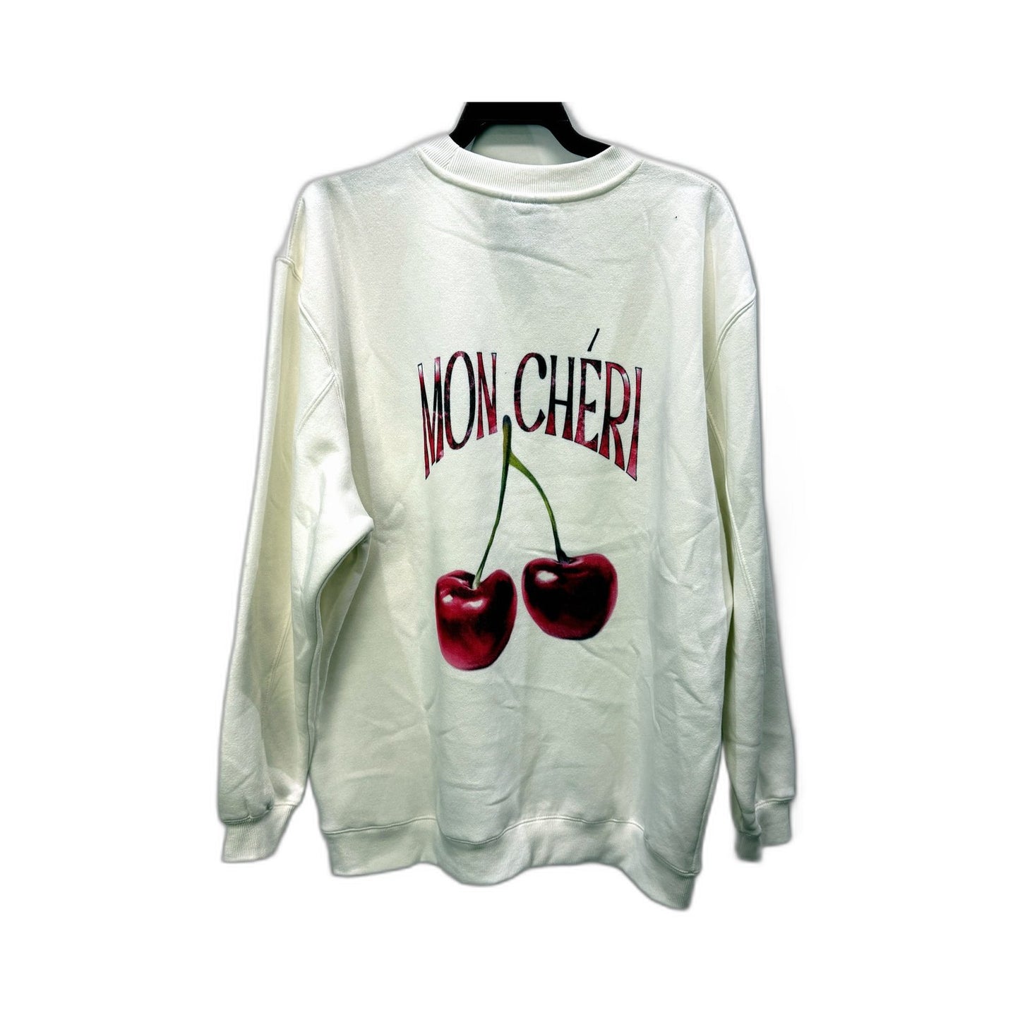 Alice in the Eve Womens Graphic Cherry Print Pullover Sweatshirt White Size NEW