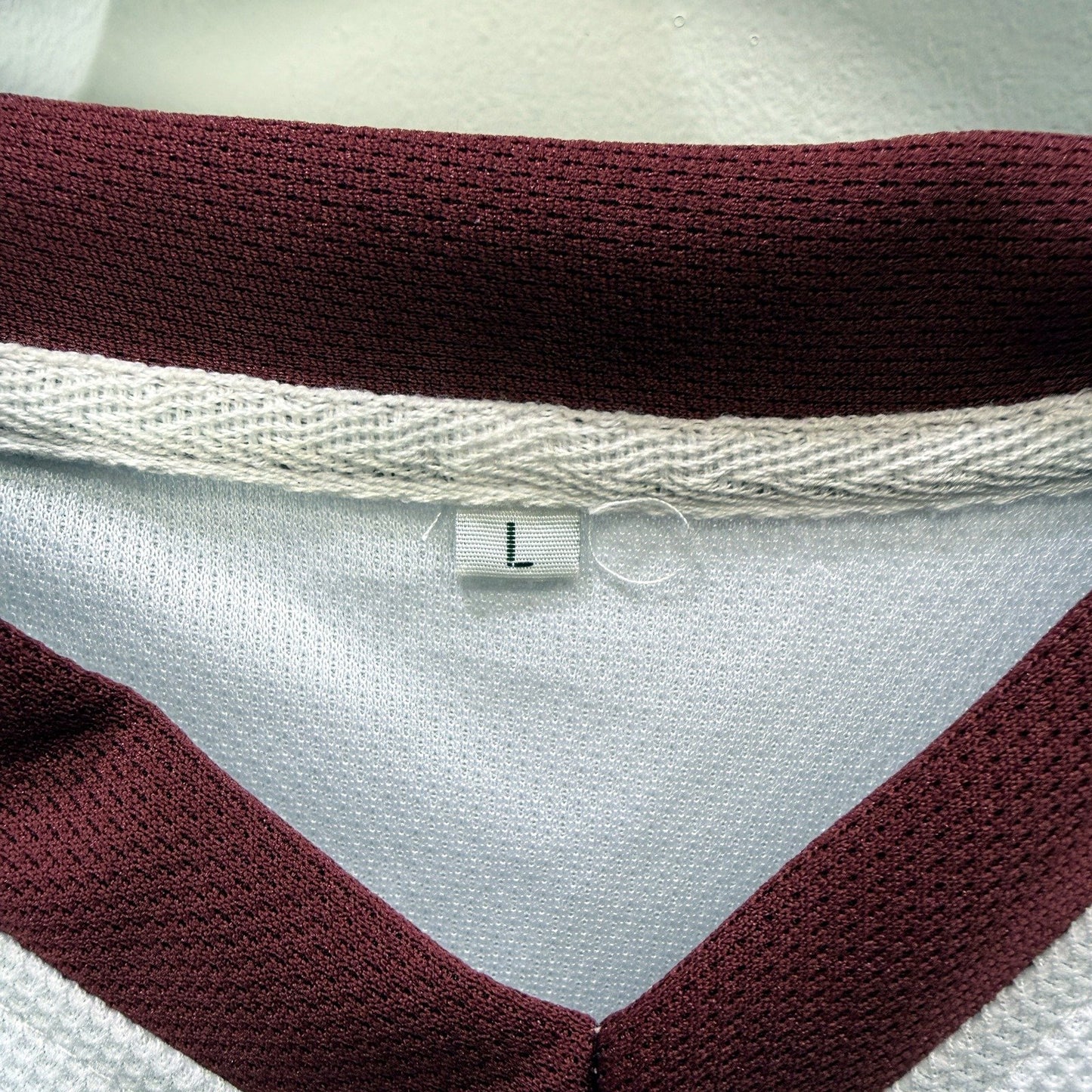 Conway Mens Hockey Jersey 96 Multi Color Burgundy Large Size