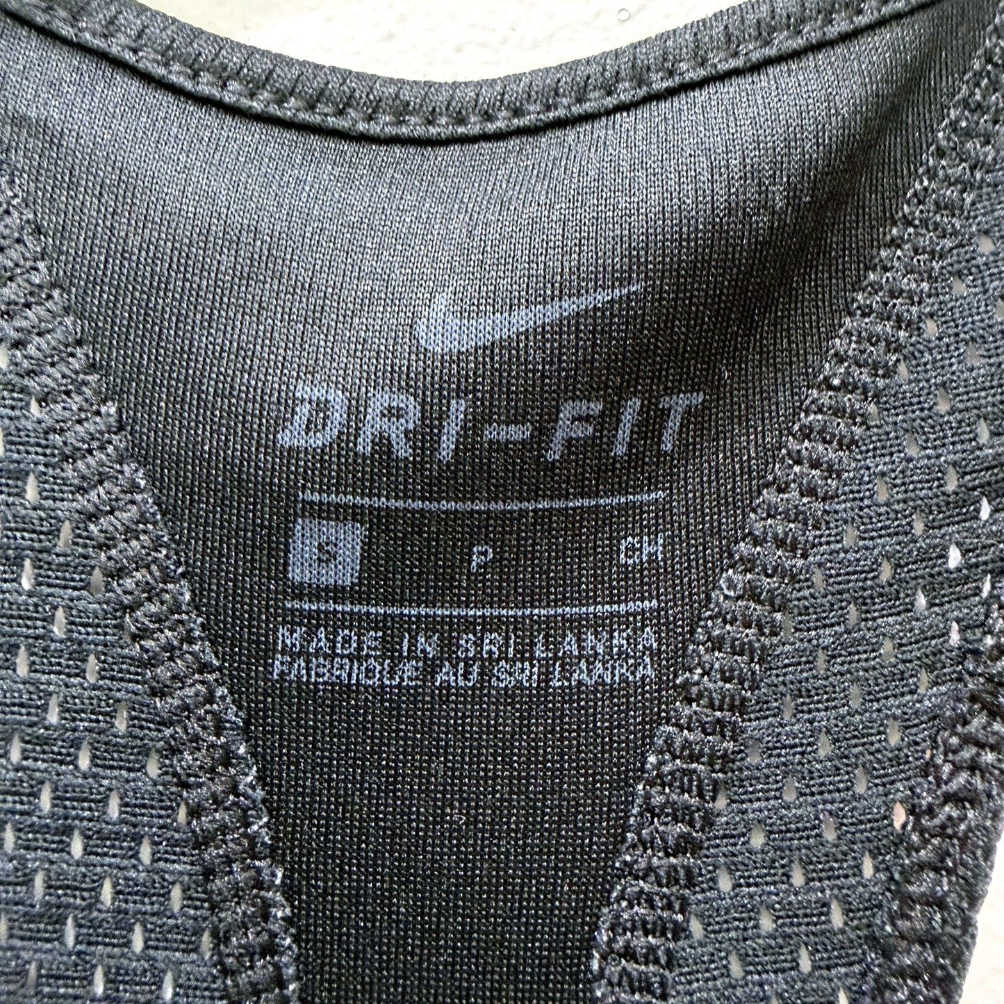 Nike Womens Black Racerback Tank Top - Lightweight Activewear Size S