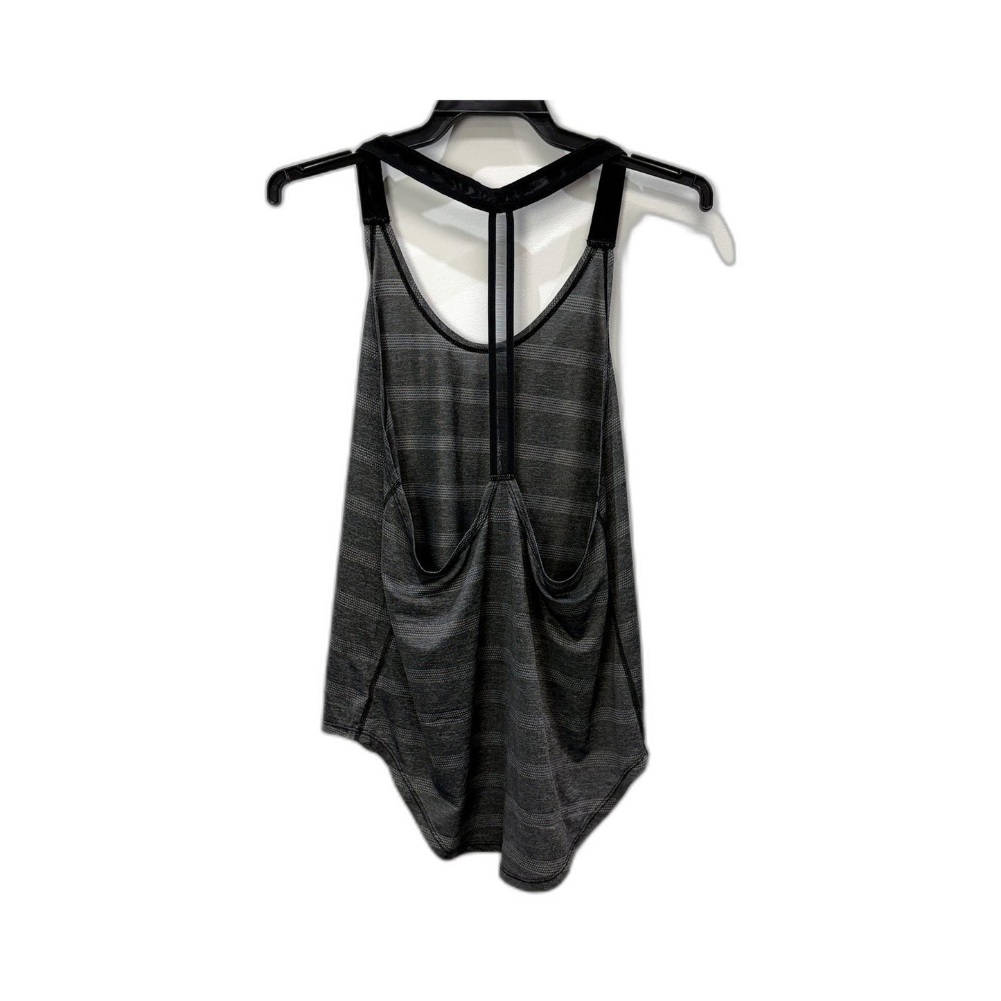 Nike Womens Gray Striped Cotton Blend Activewear Tank Top Size S