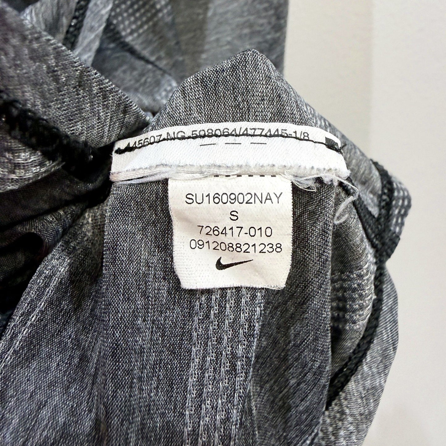 Nike Womens Gray Striped Cotton Blend Activewear Tank Top Size S