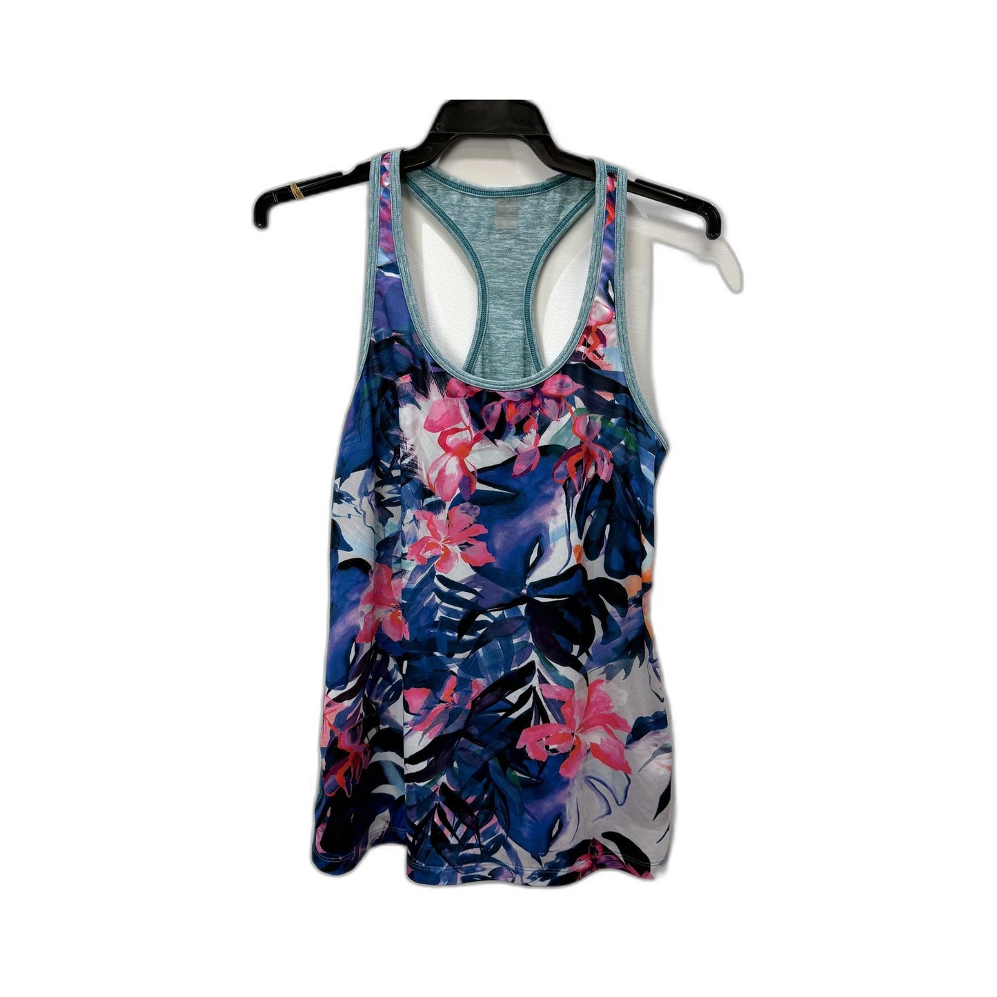 Roxy Womens Activewear Tank Top Floral Print Racerback Multi Color Sz XS