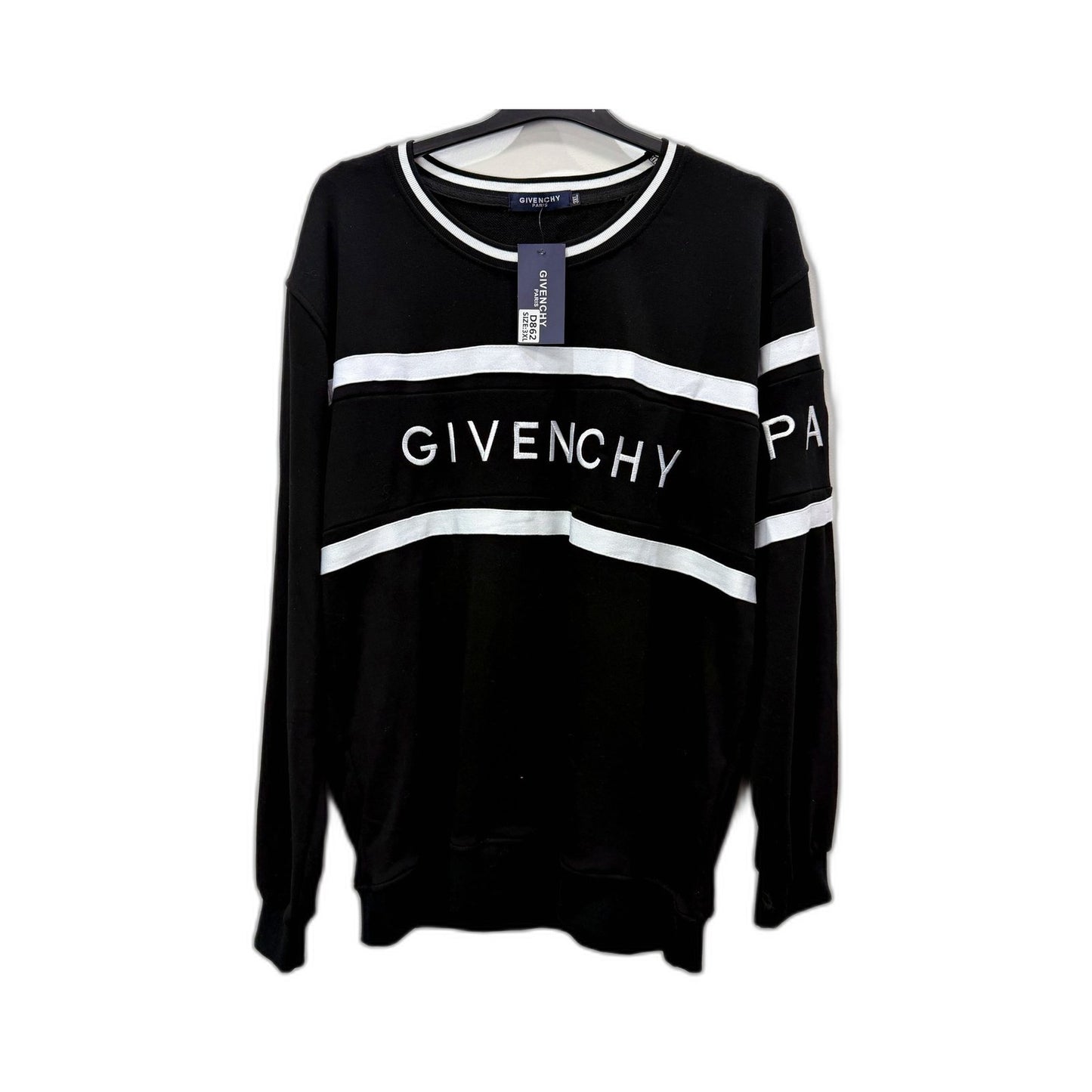 Givenchy Mens Cotton Pullover Sweatshirt in Black, Size 3XL NEW