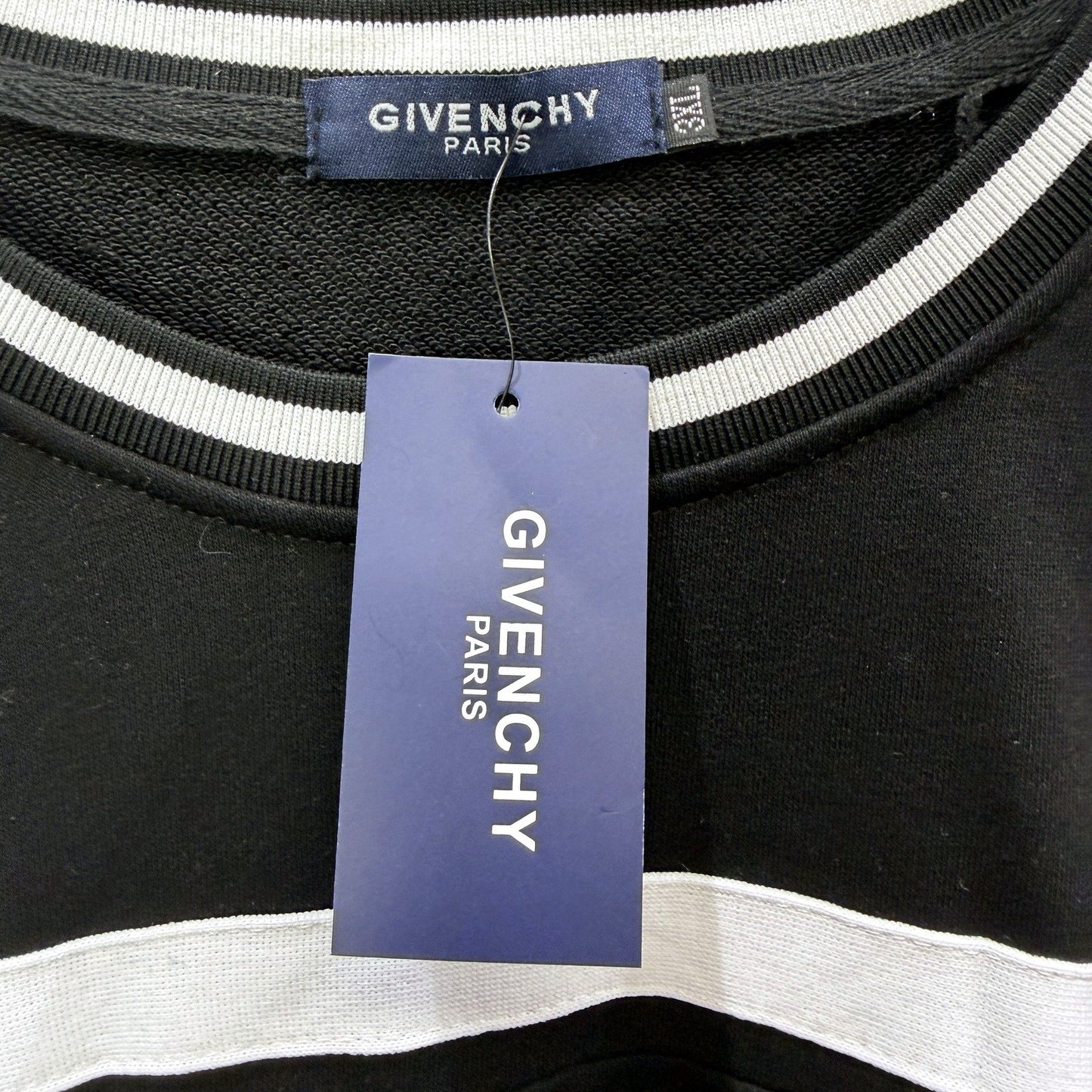 Givenchy Mens Cotton Pullover Sweatshirt in Black, Size 3XL NEW