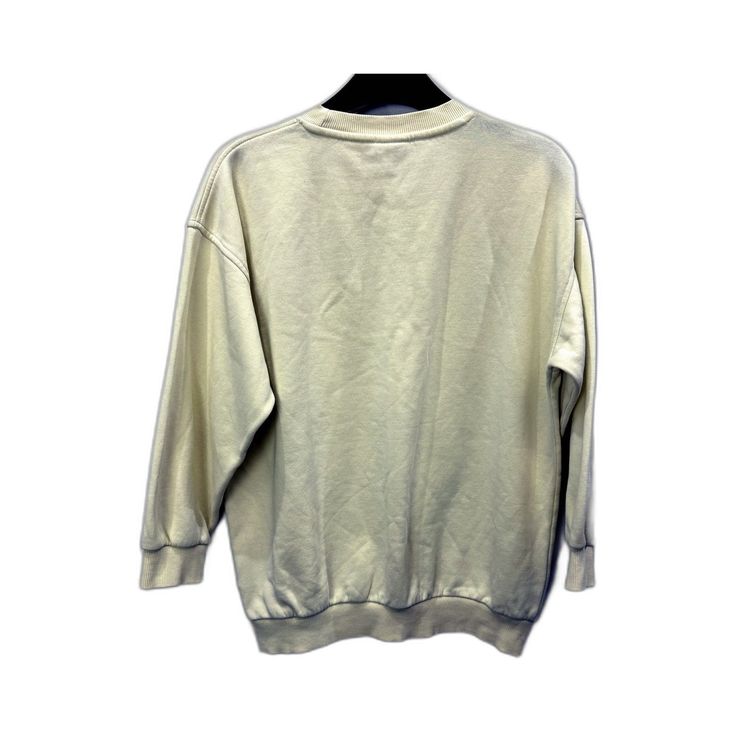 Nike Womens Beige Cotton Blend Pullover Sweatshirt for Comfortable Fit Size M