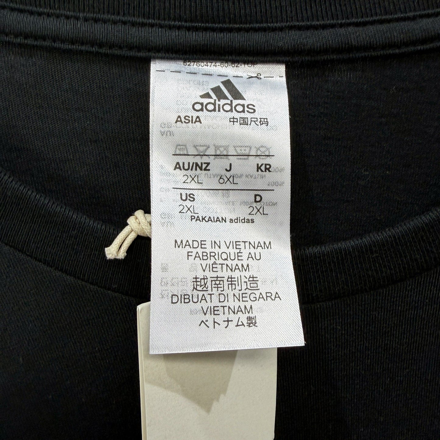 adidas Mens Comfortable Cotton Pullover Sweatshirt in Black 2XL NEW