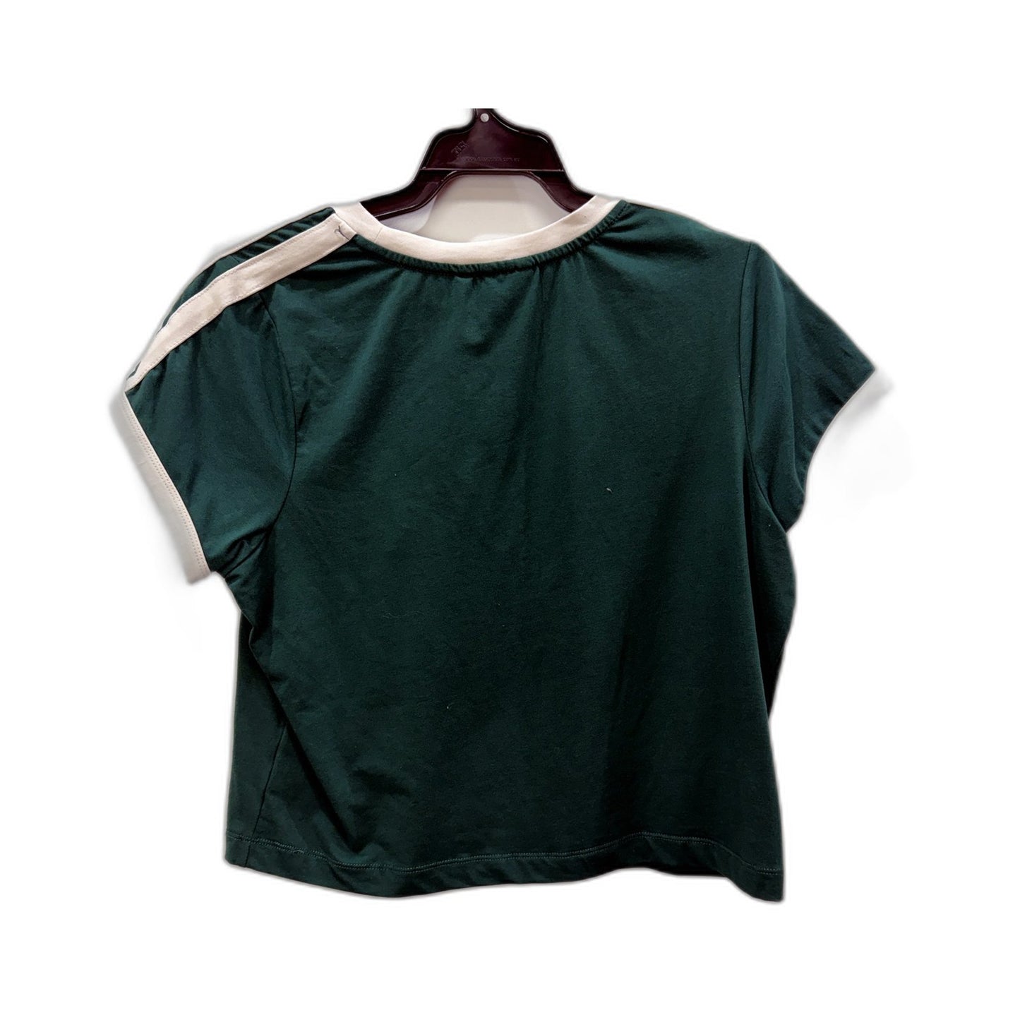 Lonsdale Womens Green Cotton Elastane Cropped T-Shirt Size 20 NEW