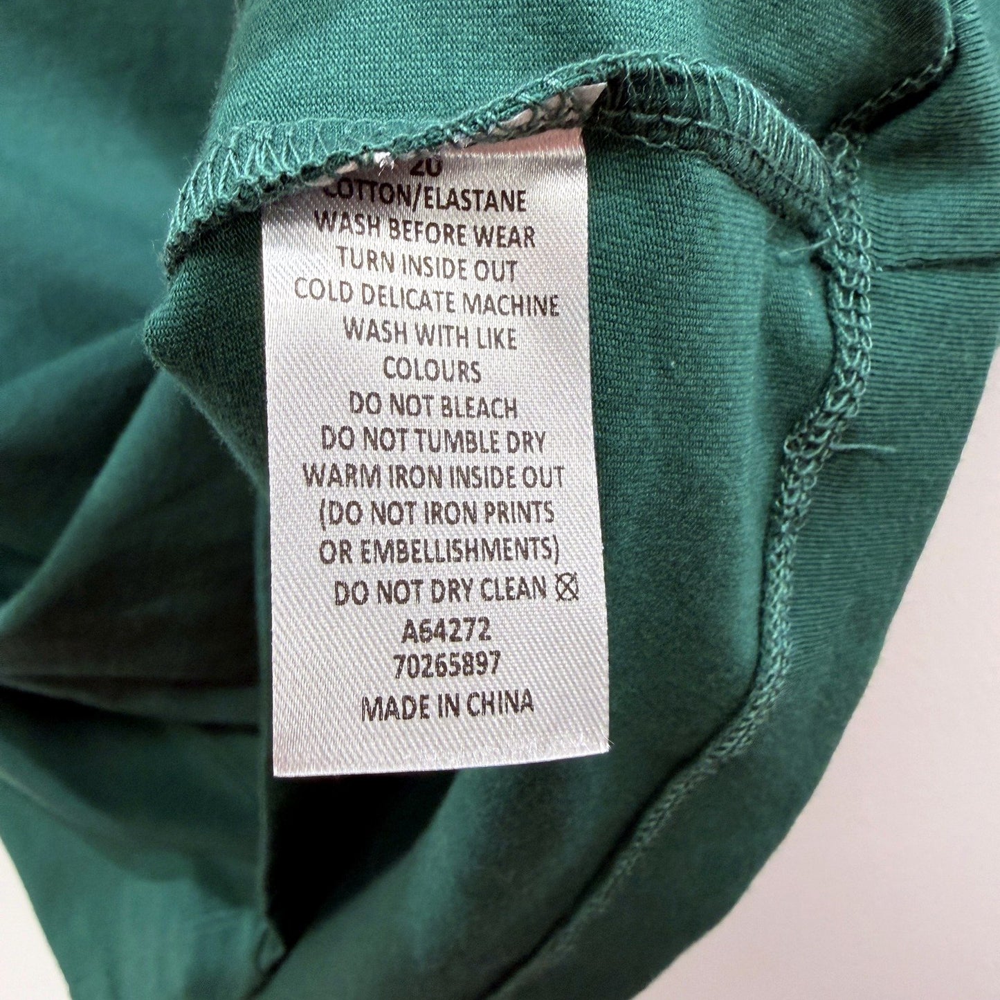 Lonsdale Womens Green Cotton Elastane Cropped T-Shirt Size 20 NEW