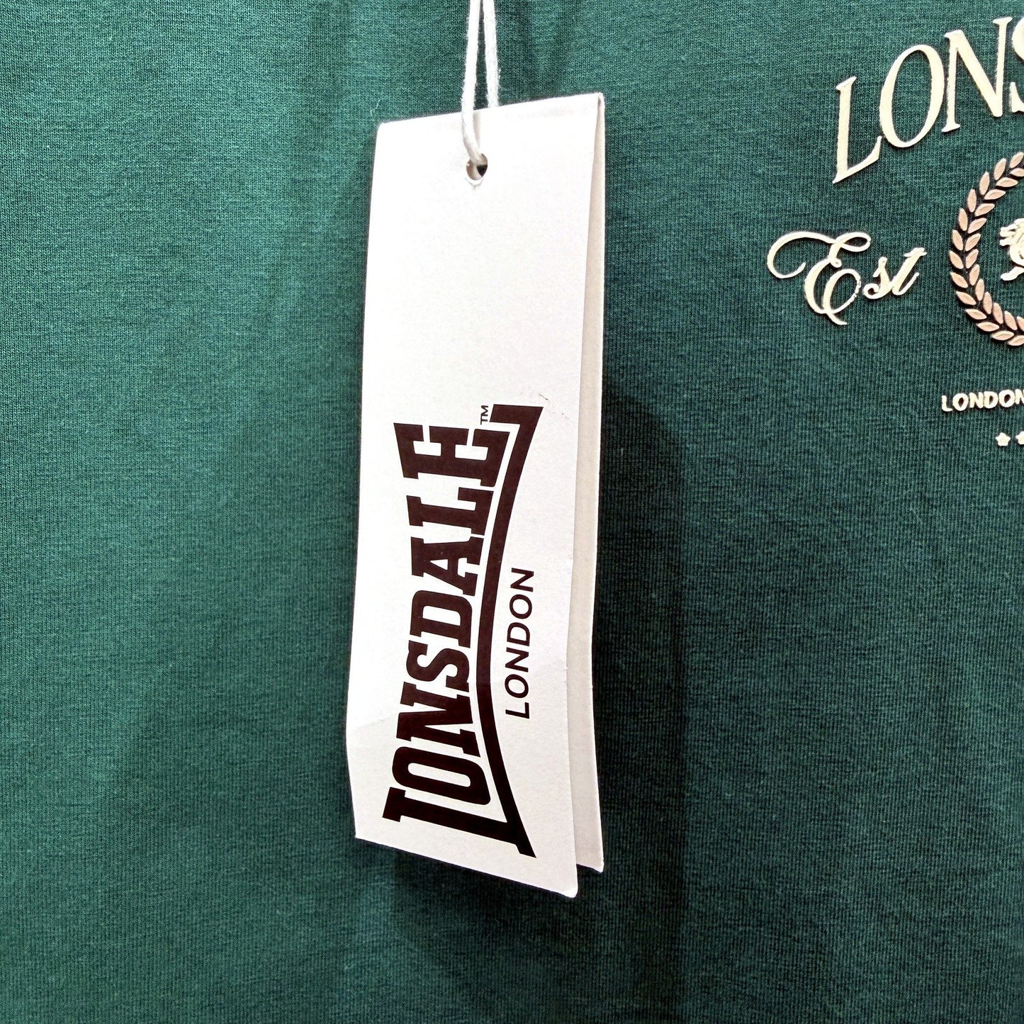 Lonsdale Womens Green Cotton Elastane Cropped T-Shirt Size 20 NEW