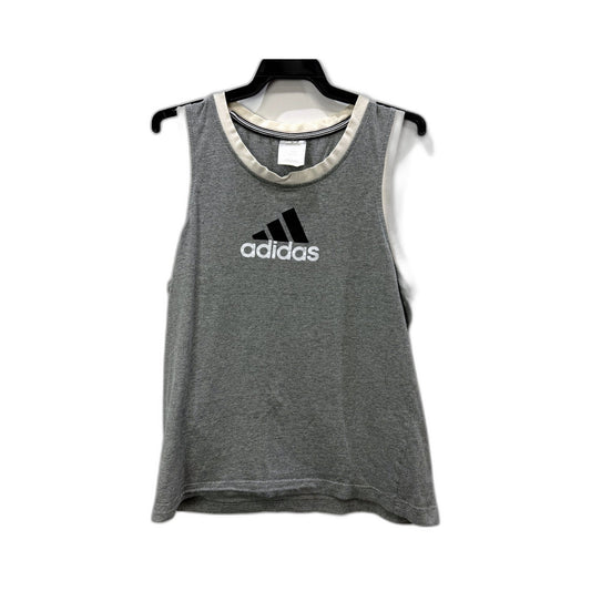 adidas Mens Gray Cotton Pullover Sweatshirt for Active Lifestyle Size M