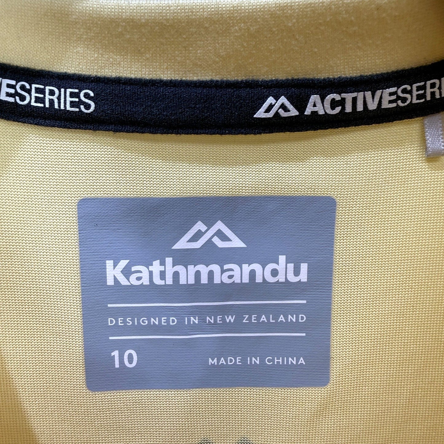 Kathmandu Womens Active T-Shirt Moisture Wicking Quick Drying Yellow Size 10 NEW