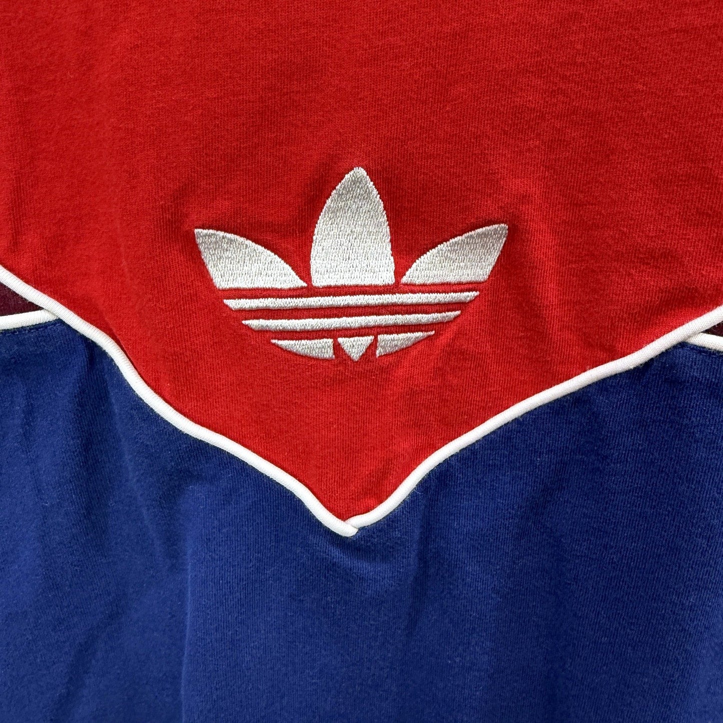 adidas Mens T-Shirt Colorblock Pullover Sweatshirt Casual Burgundy Multi NEW