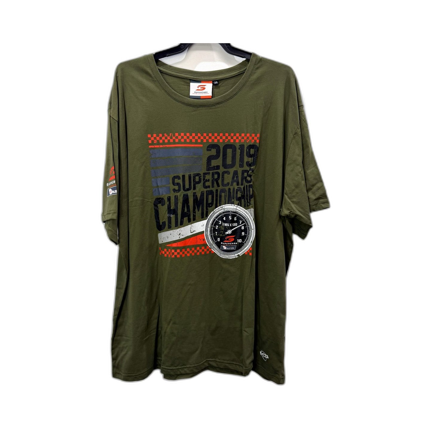 Supercars Mens T-Shirt Olive Green Pullover Sweatshirt in Extra Large Size NEW