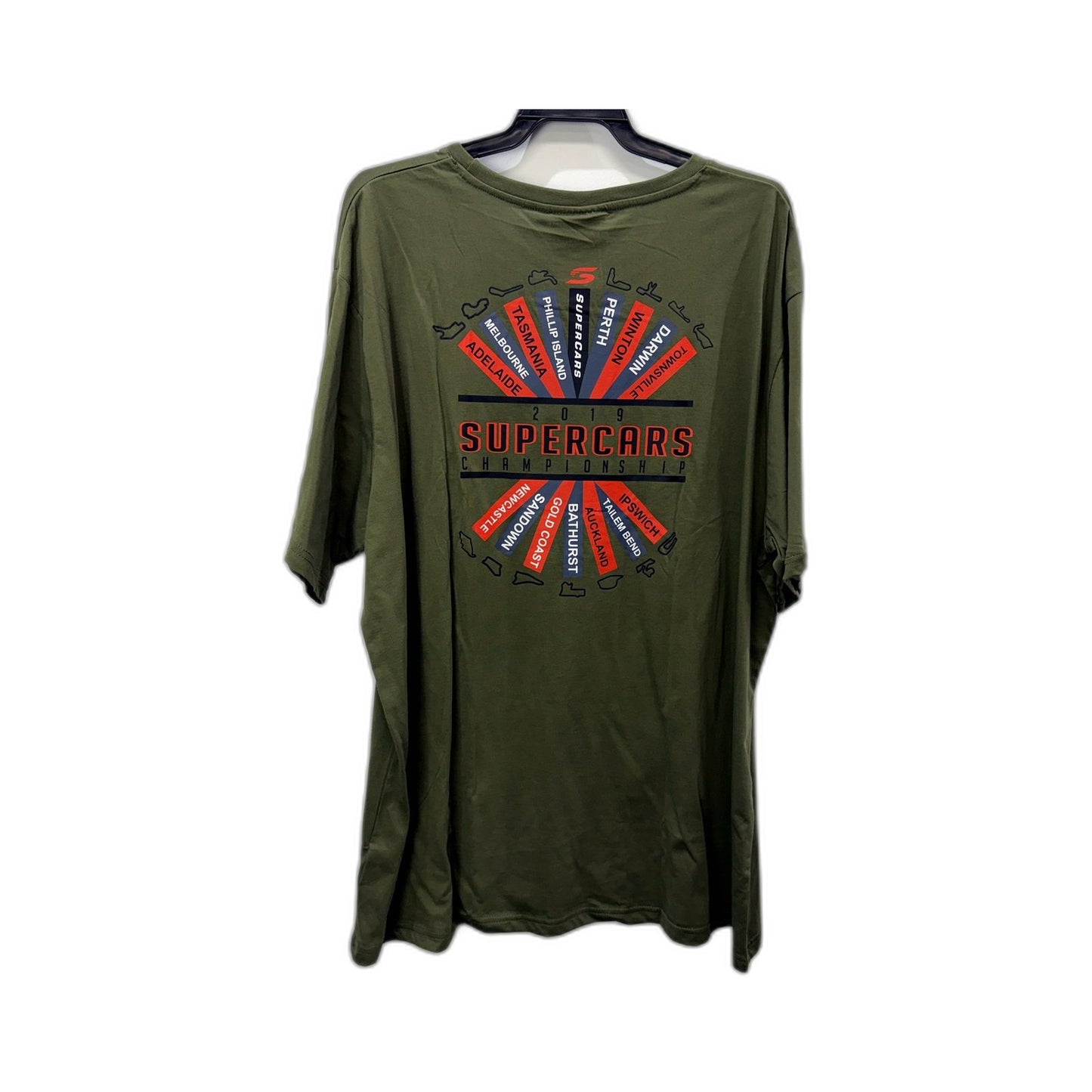 Supercars Mens T-Shirt Olive Green Pullover Sweatshirt in Extra Large Size NEW