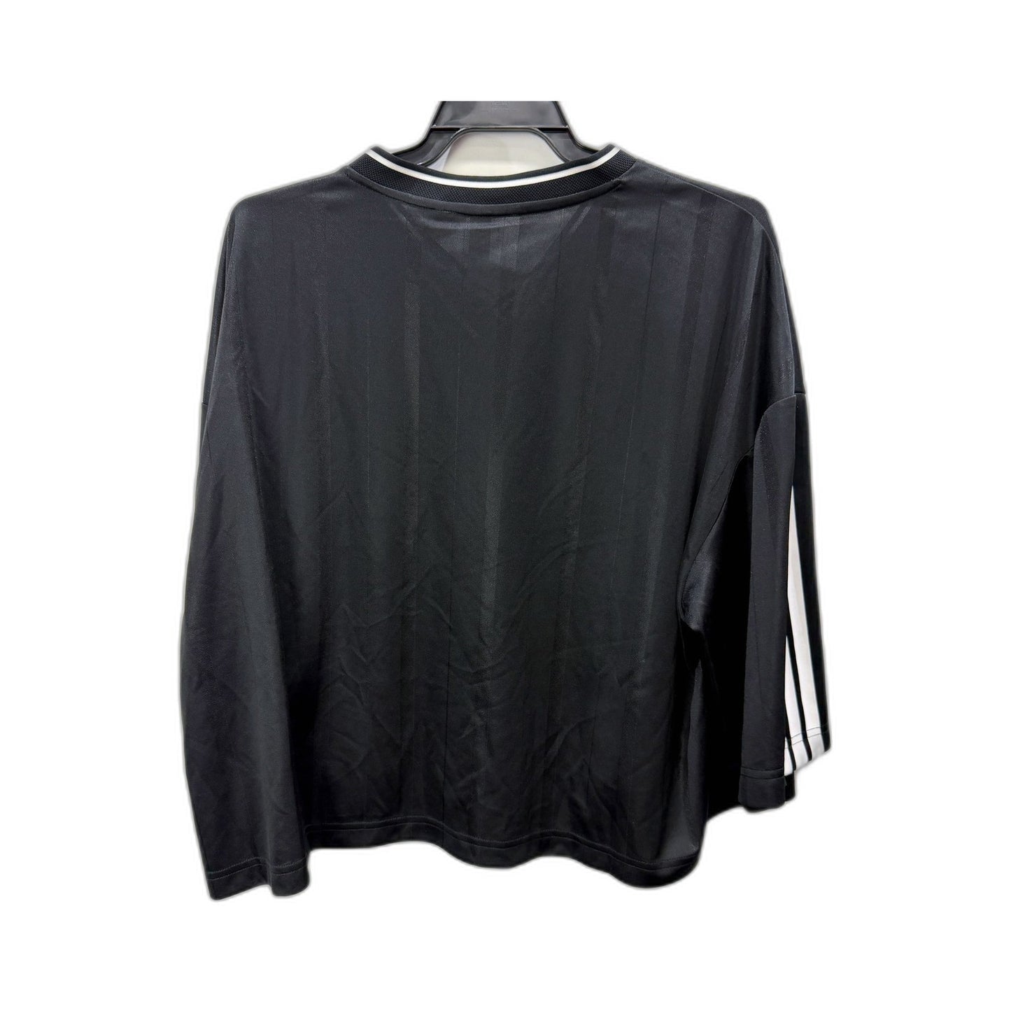 Adidas Womens Cropped T-Shirt Black Casual Comfortable Athletic Size 16-18 NEW