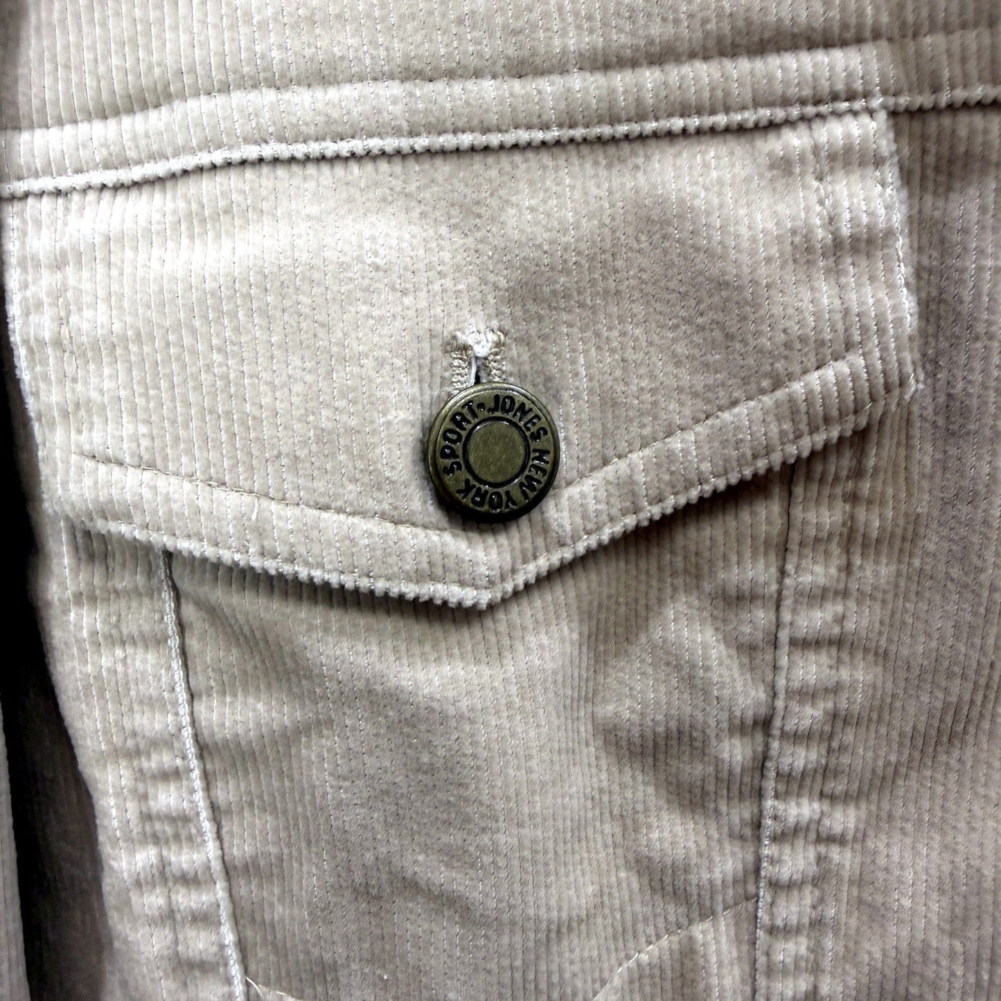 Jones Mens Lightweight Corduroy Jacket for Casual Outerwear in Cream XL NEW