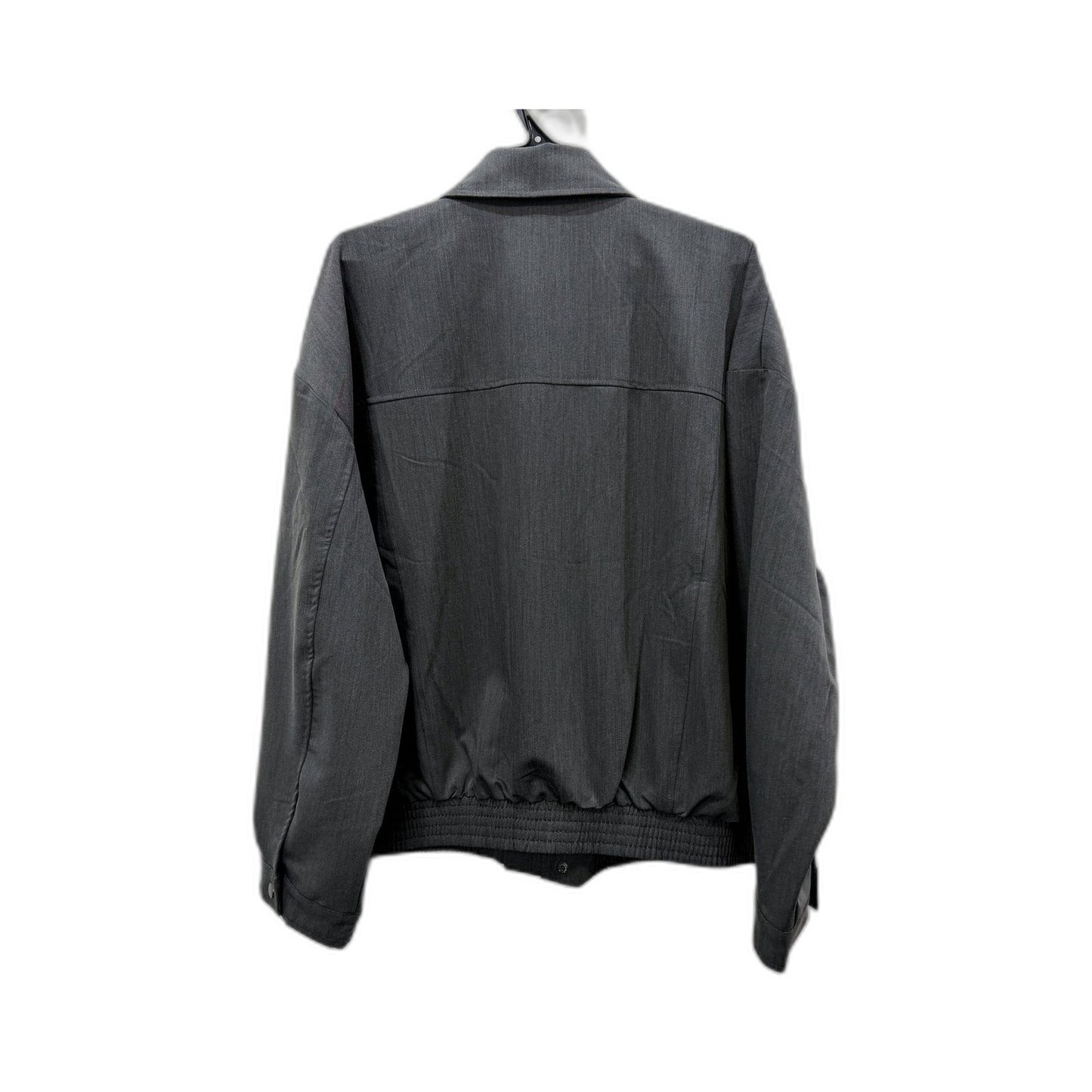 Oversized Womens Gray Bomber Jacket - Casual Outerwear Large Size L NEW
