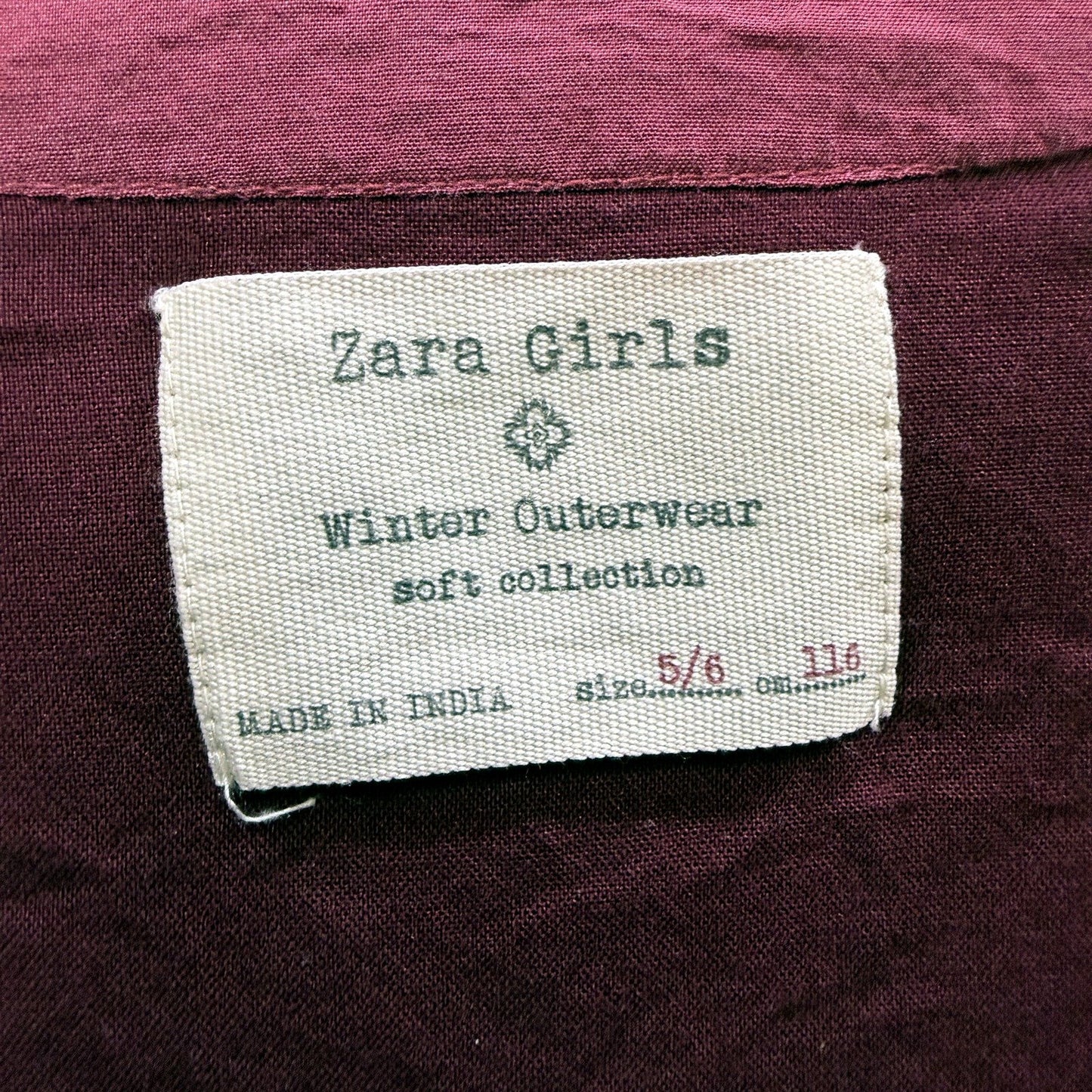 Zara Girls Embroidered Cardigan Floral Vintage Style Purple Cotton Linen Sz 5/6