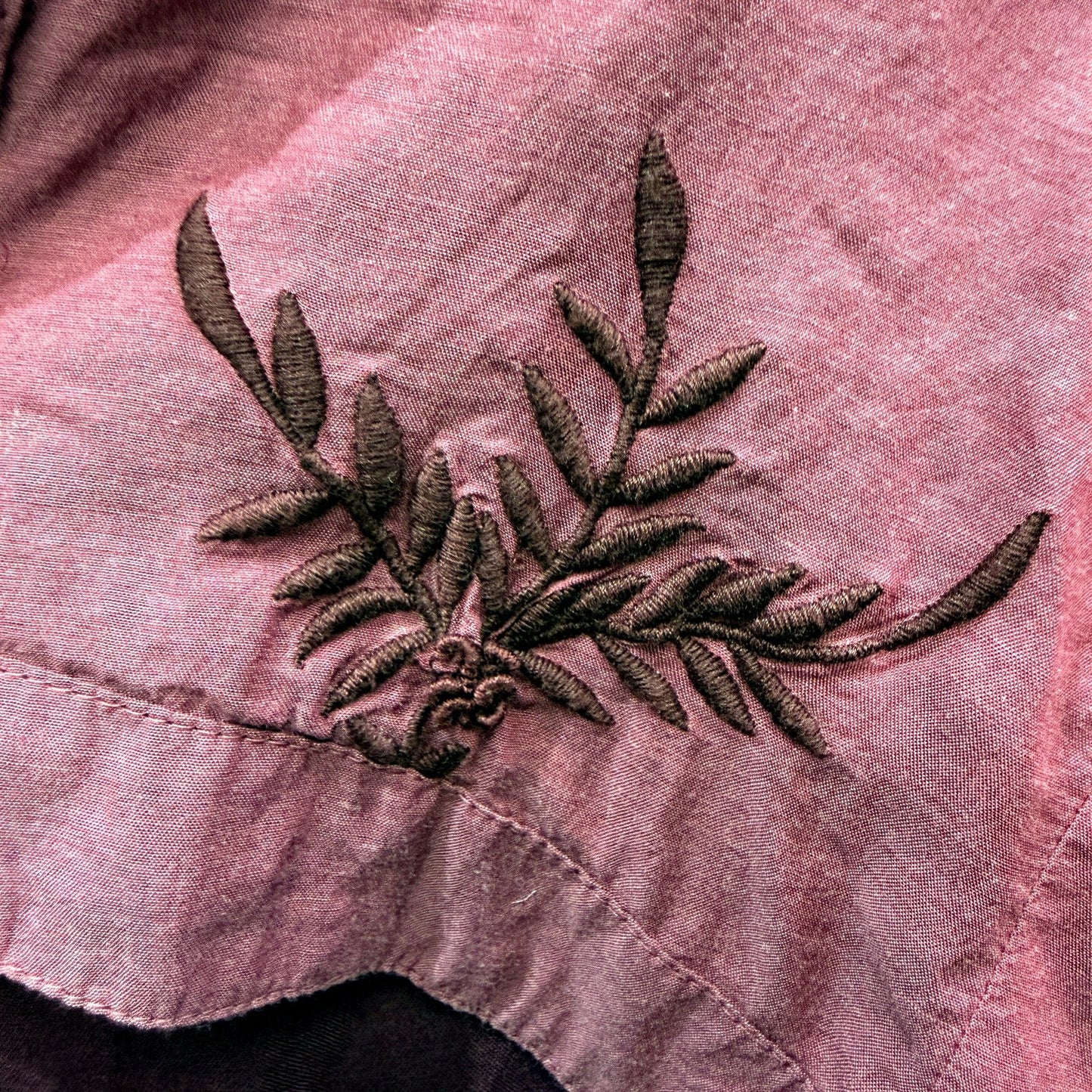 Zara Girls Embroidered Cardigan Floral Vintage Style Purple Cotton Linen Sz 5/6