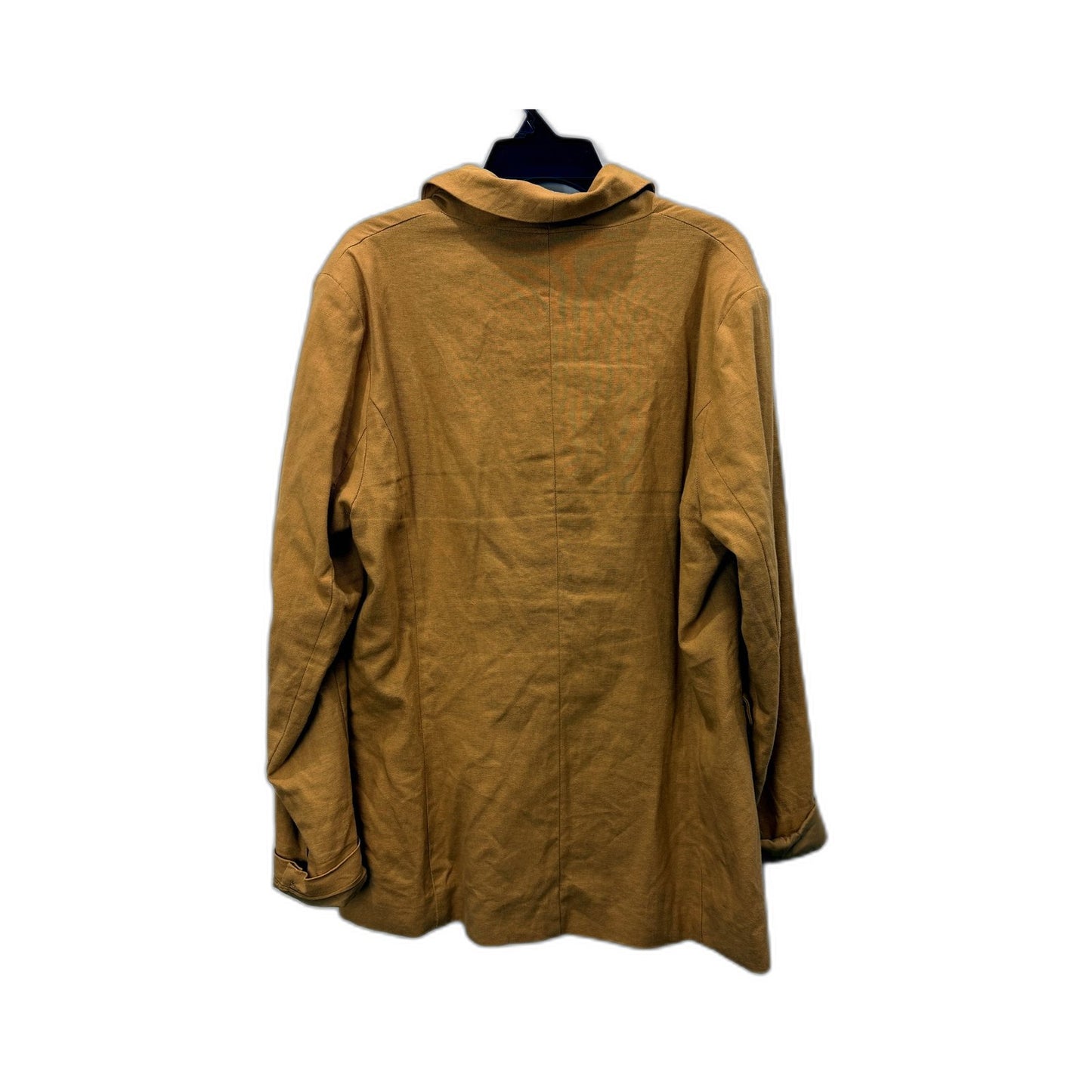 Corraine Womens Linen Double Breasted Light Brown Jacket Size 12
