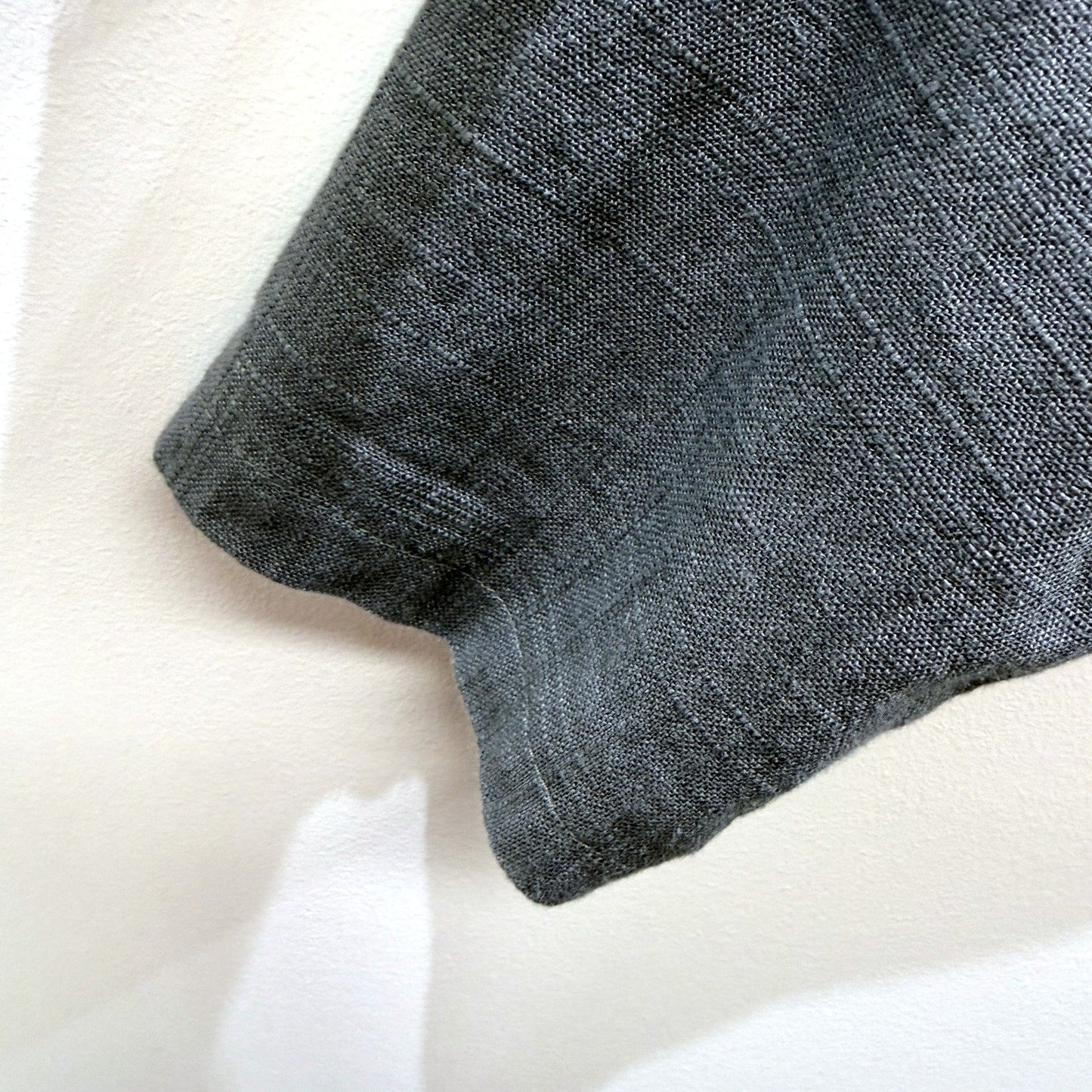 Primitive Sense Mens Linen Jacket with Knotted Buttons in Gray, Size XXL
