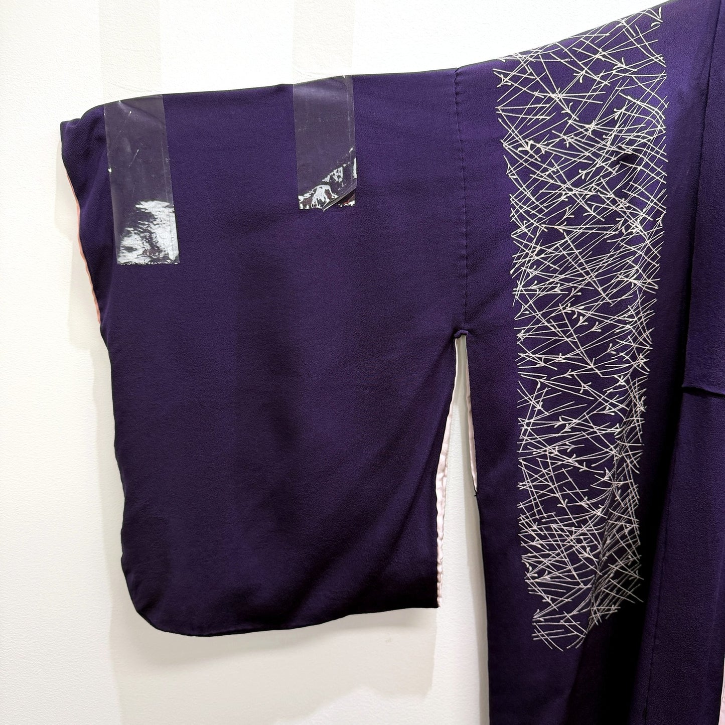 Japanese Womens Purple Dual Layer Kimono Lightweight Formal Wrap Size Large