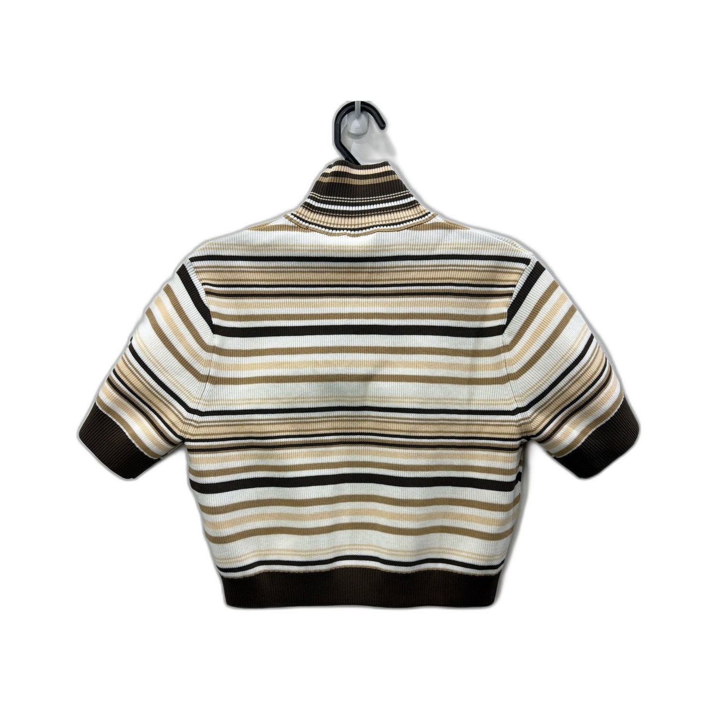 adidas Womens Knit Crop Turtleneck Top in Multi Color & Size S NEW