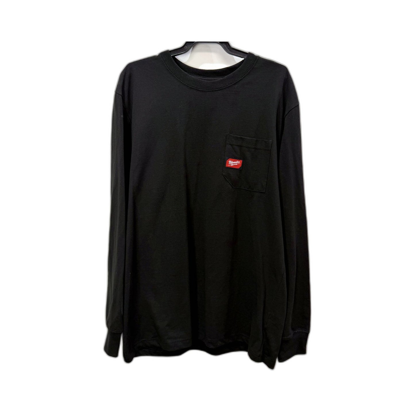 Milwaukee Mens Pocket LS T-Shirt Black Comfortable Cotton Blend Size L NEW