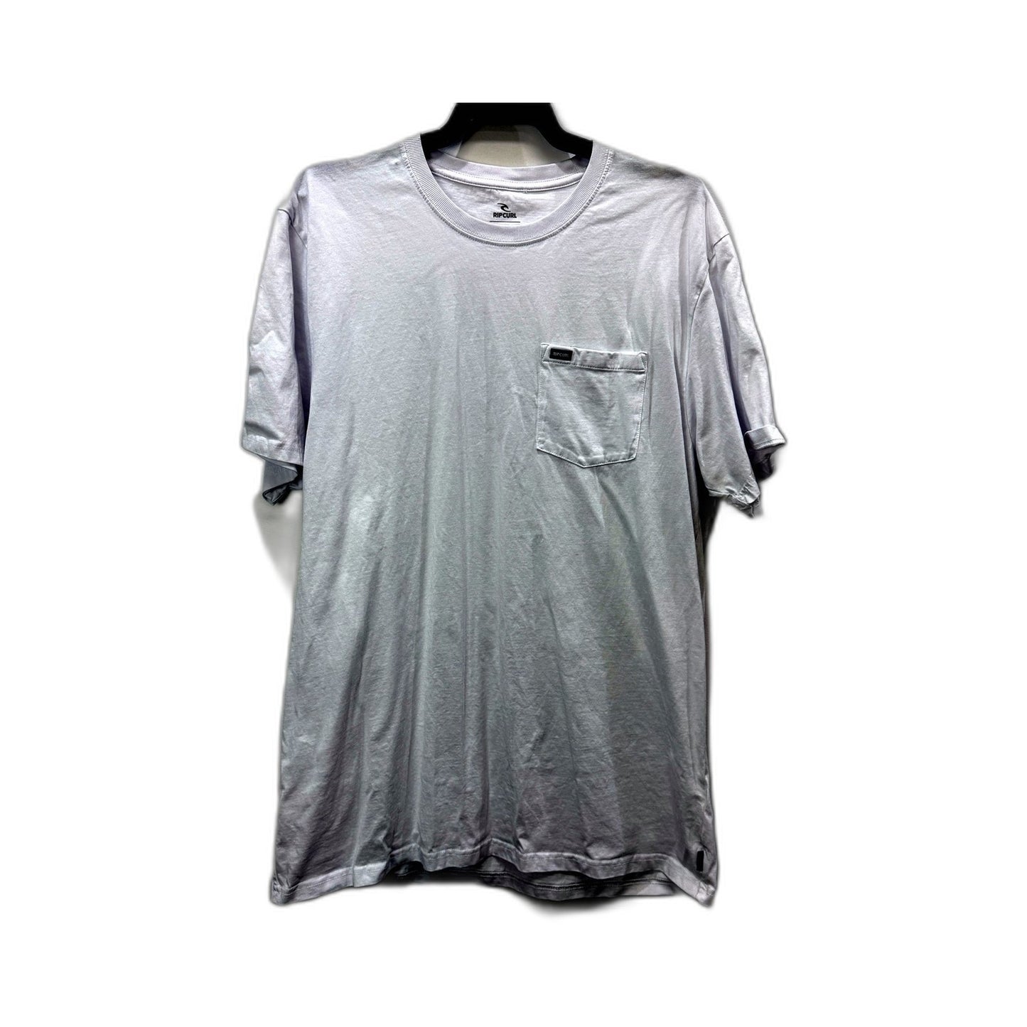Rip Curl Mens Standard Fit Cotton T-Shirt with Pocket in White, XXL Size NEW
