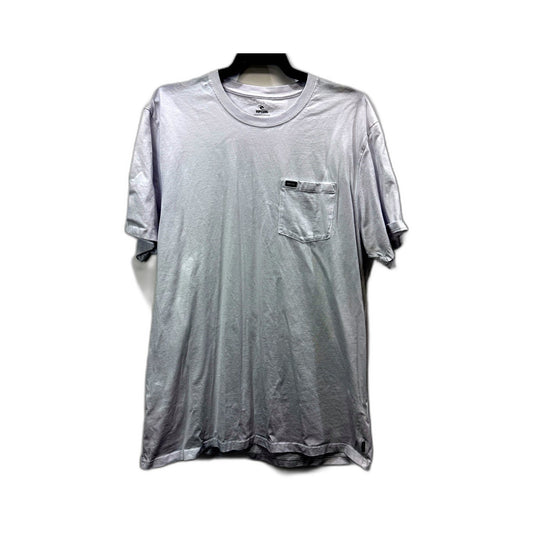 Rip Curl Mens Standard Fit Cotton T-Shirt with Pocket in White, XXL Size NEW