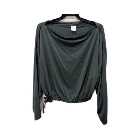 Athleta Womens Longsleeve Crop Top with Drawstring in Dark Gray, Size S NEW