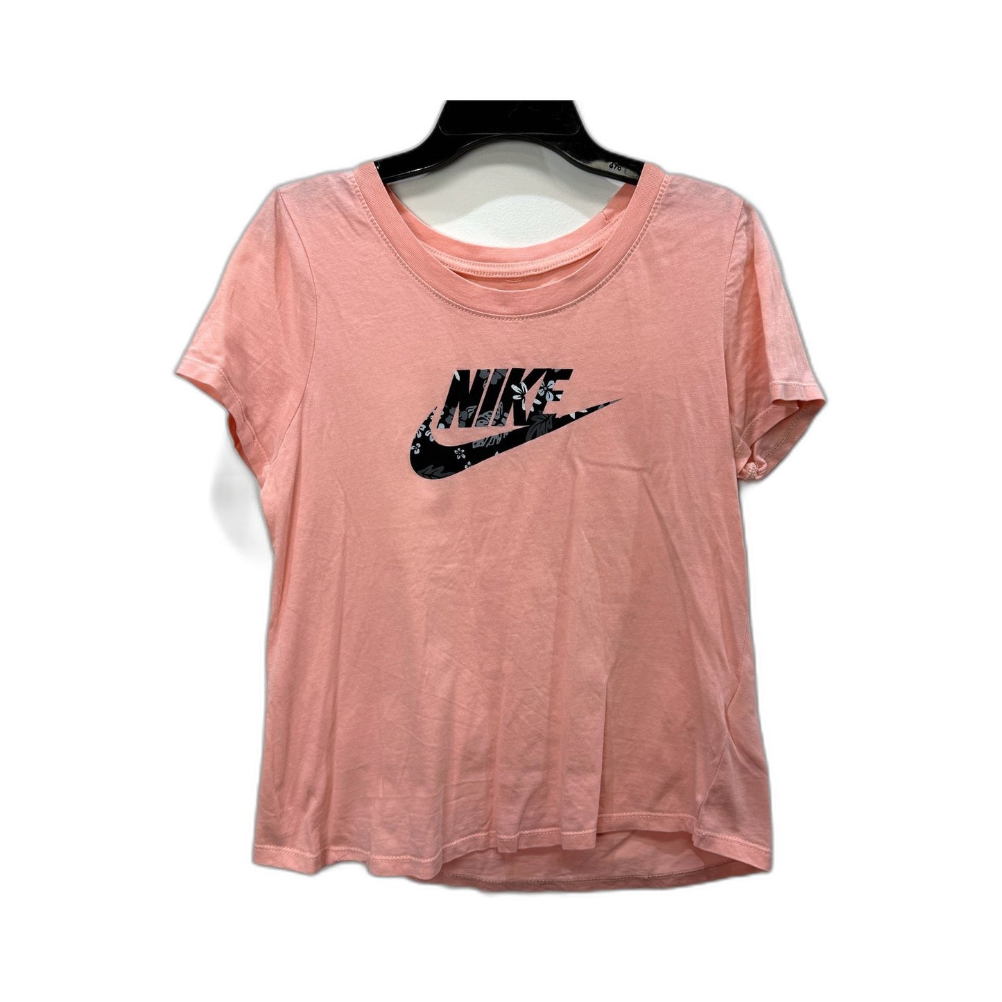 Girls' Nike Relaxed Fit Floral Print Cotton T-Shirt in Pink, Size XL