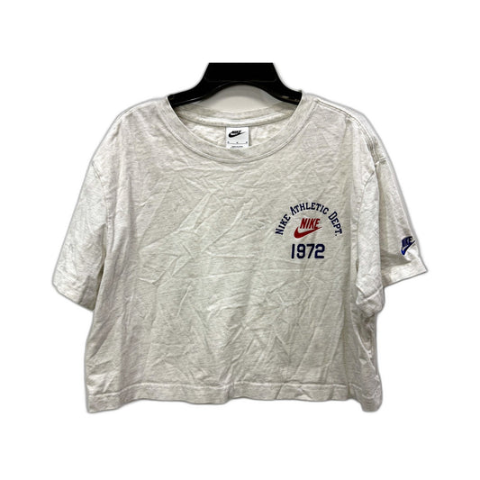 Nike Womens Cropped T-Shirt in Light Gray Marble, Size M NEW