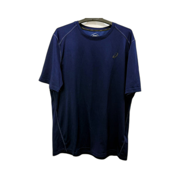 Asics Mens Pullover Sweatshirt Navy Blue Moisture Wicking Athletic Size L NEW
