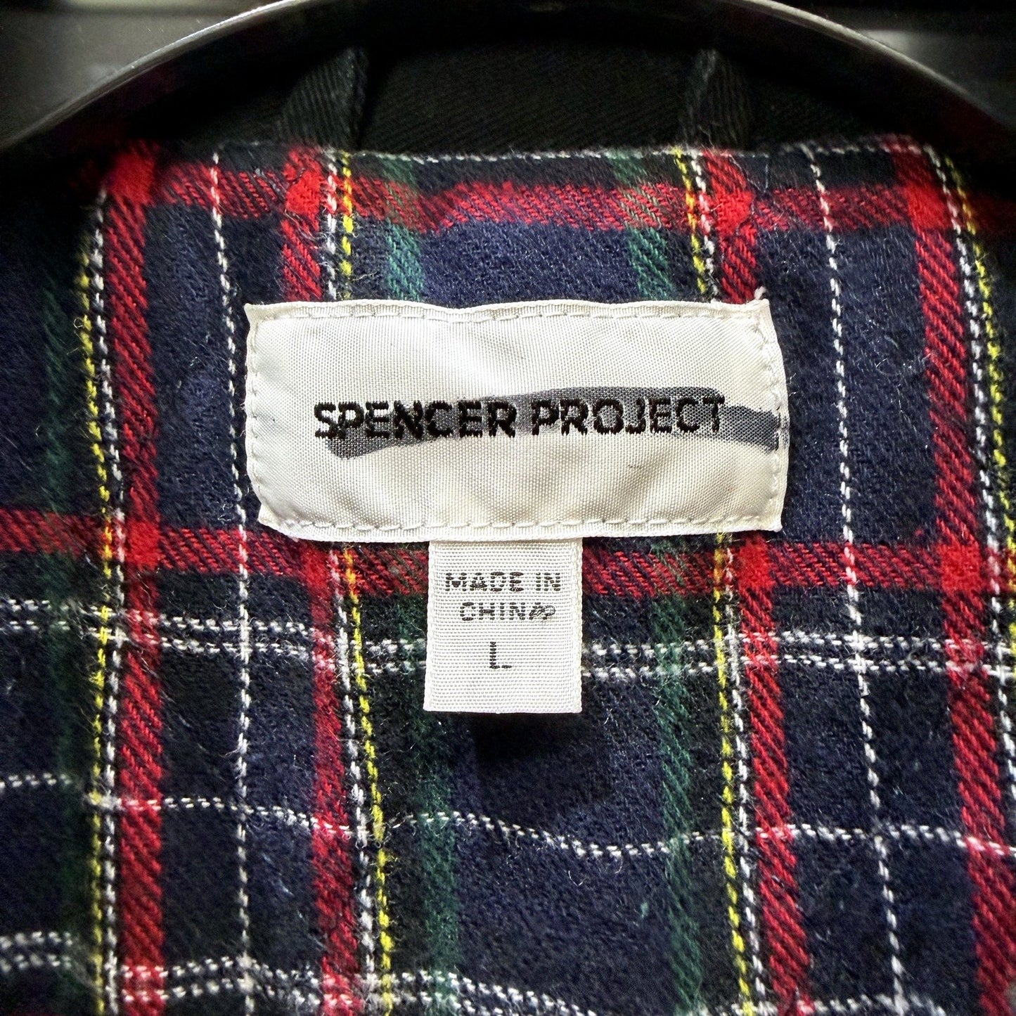 Spencer Project Mens Black Bomber Jacket Graphic Cotton Size L NEW