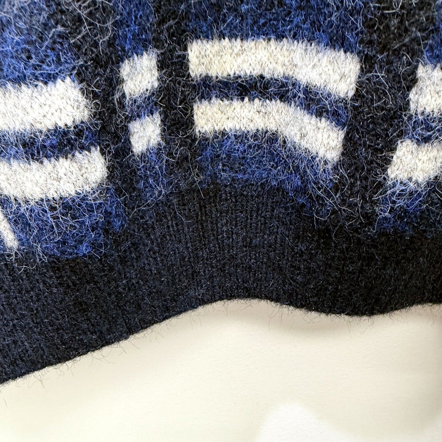 Spencer Project Mens Quarter Button Knit Jumper Navy Blue and White Size XL NEW