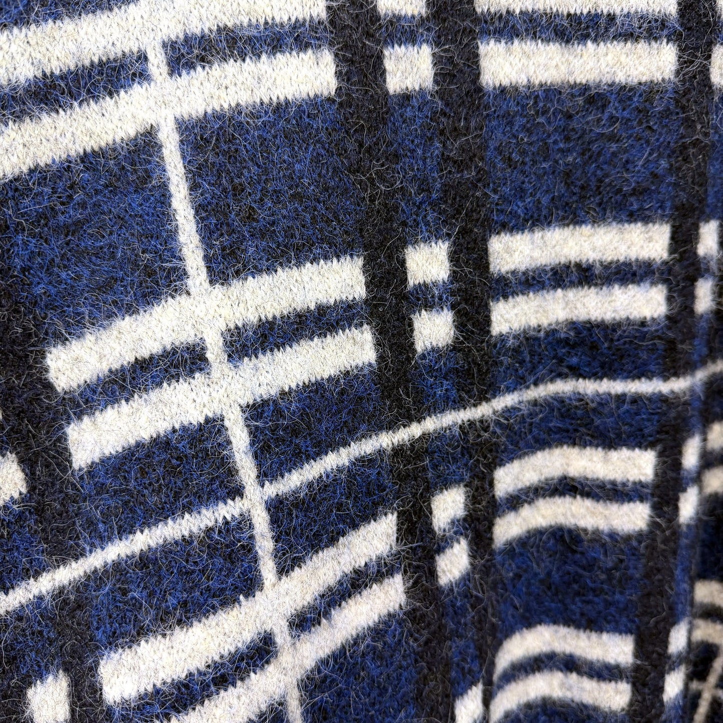 Spencer Project Mens Quarter Button Knit Jumper Navy Blue and White Size XL NEW
