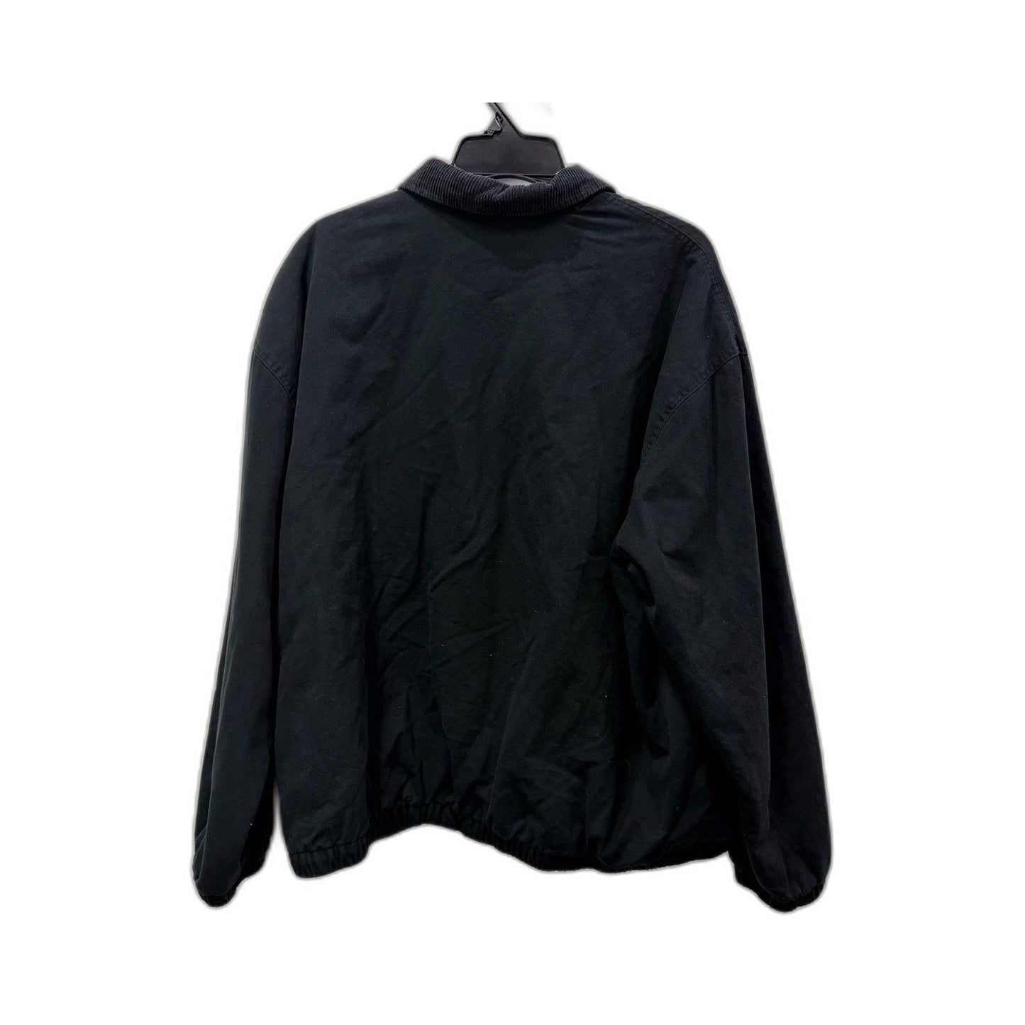 Spencer Project Mens Palmer Zip Jacket in Black Cotton Blend, XXL NEW