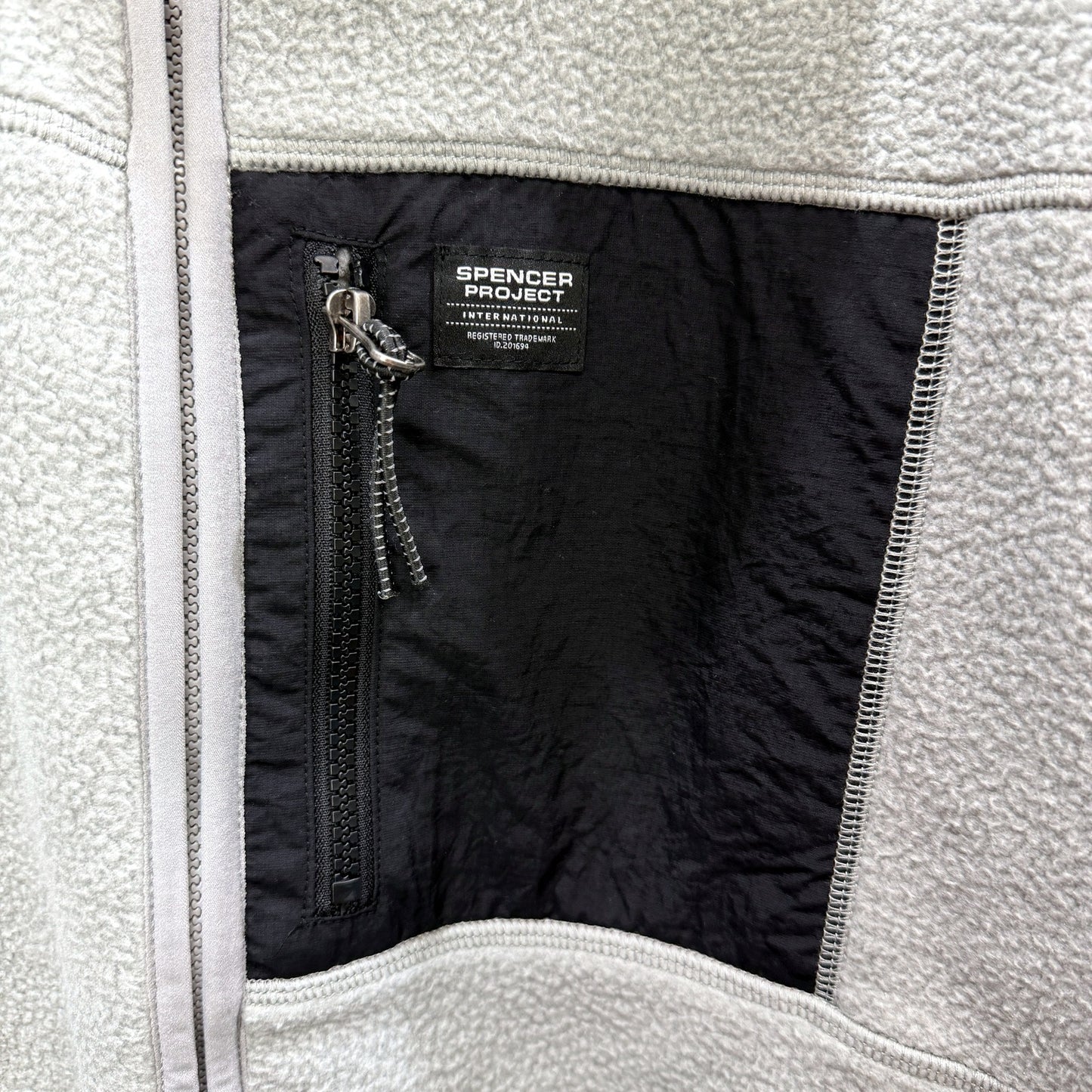 Spencer Project Mens Gray Full Zip Fleece Jacket Casual Wear Size Large NEW