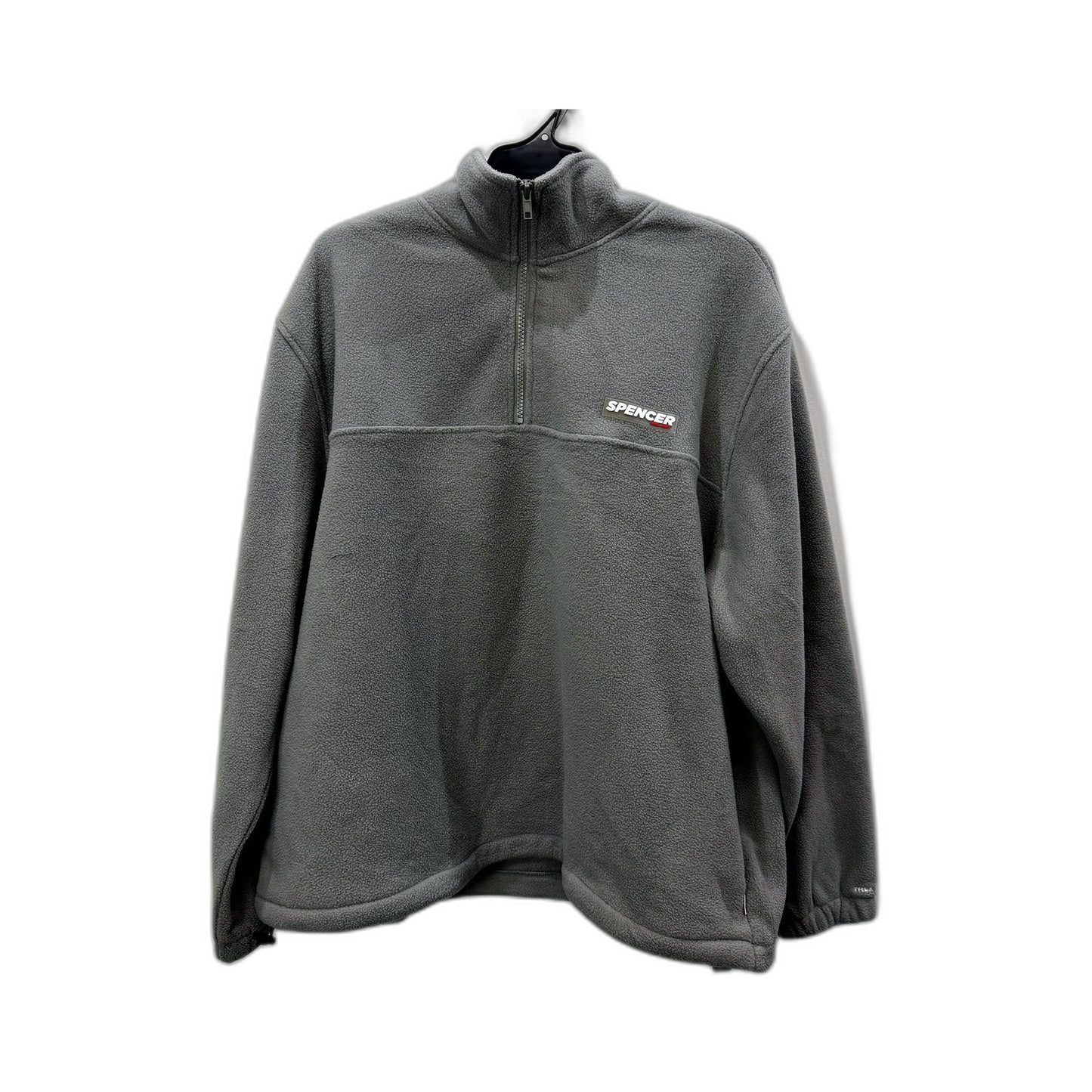 Spencer Project Mens Quarter Zip Fleece Jacket in Gray, Size M NEW
