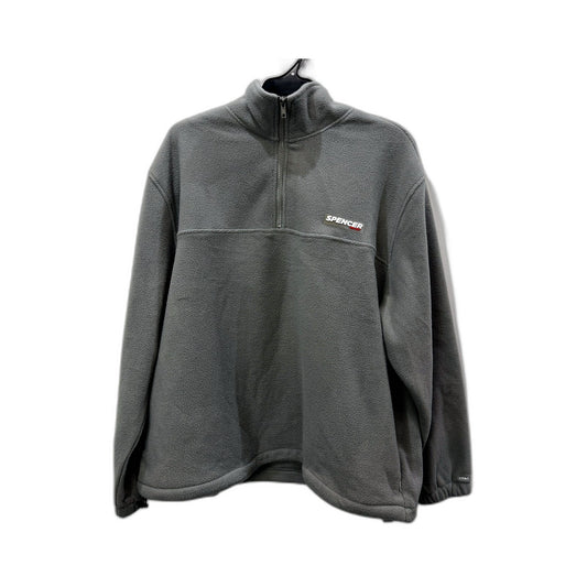 Spencer Project Mens Quarter Zip Fleece Jacket in Gray, Size M NEW