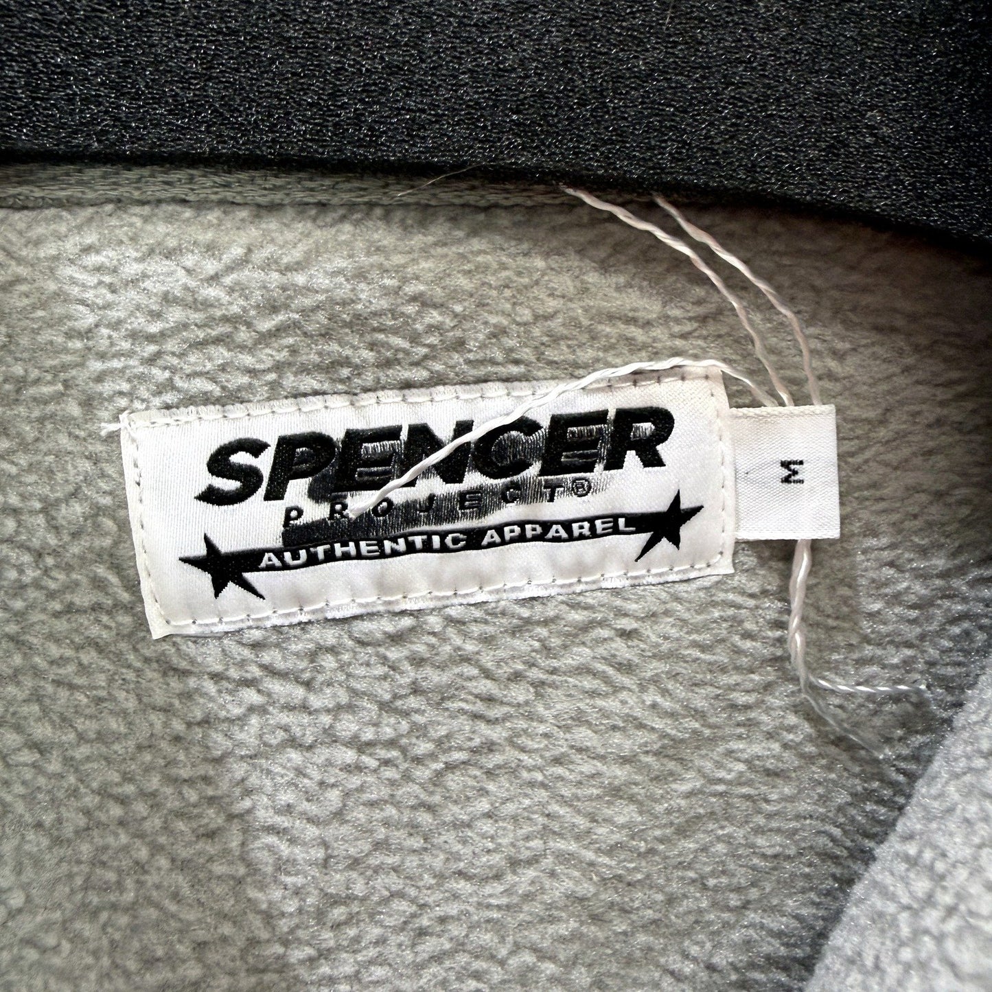 Spencer Project Mens Quarter Zip Fleece Jacket in Gray, Size M NEW